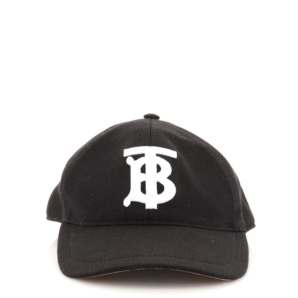 TB Logo Baseball Cap Embroidered Canvas with Vintage Check Canvas Medium