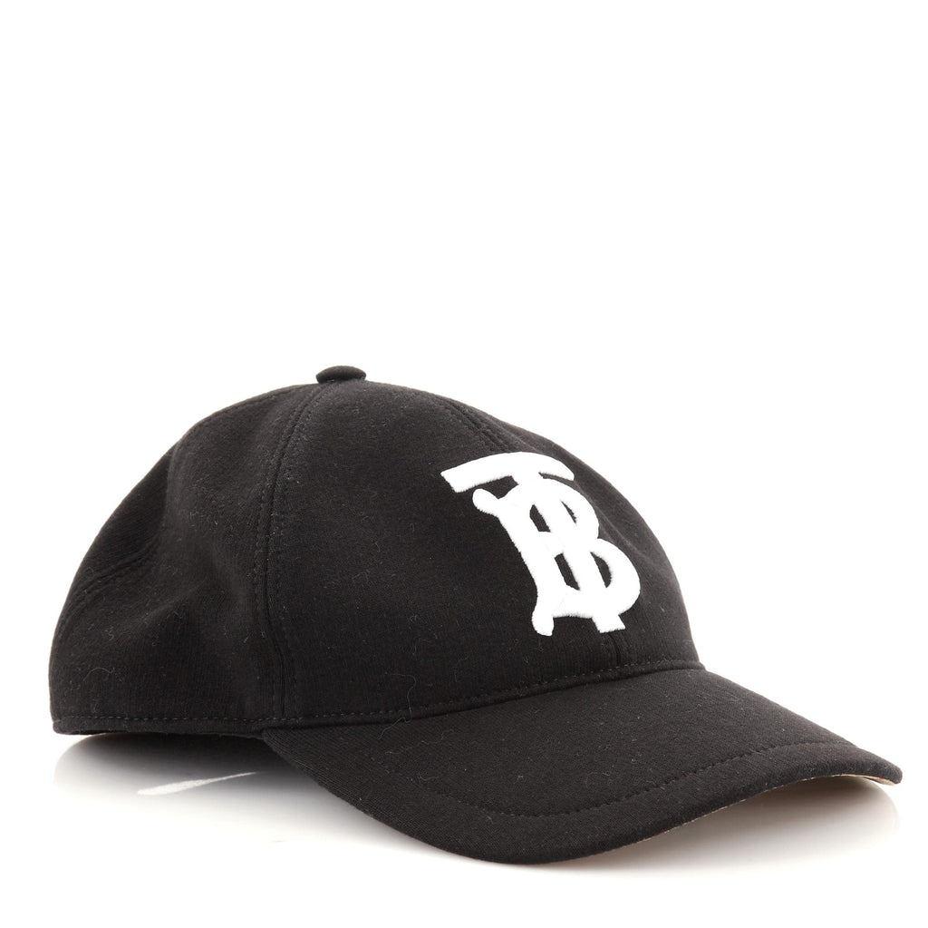 TB Logo Baseball Cap Embroidered Canvas with Vintage Check Canvas Medium