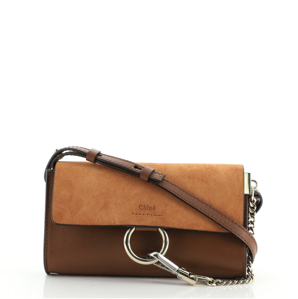 Faye Shoulder Bag Leather and Suede Mini