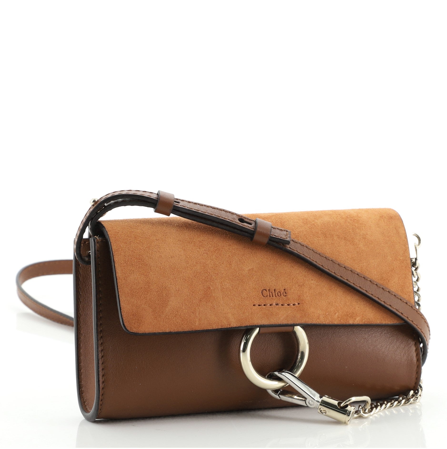 Faye Shoulder Bag Leather and Suede Mini