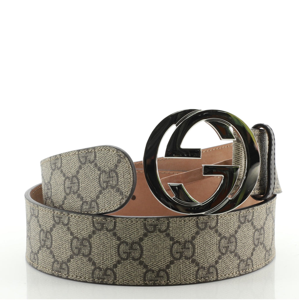 Interlocking G Belt GG Coated Canvas Wide 80