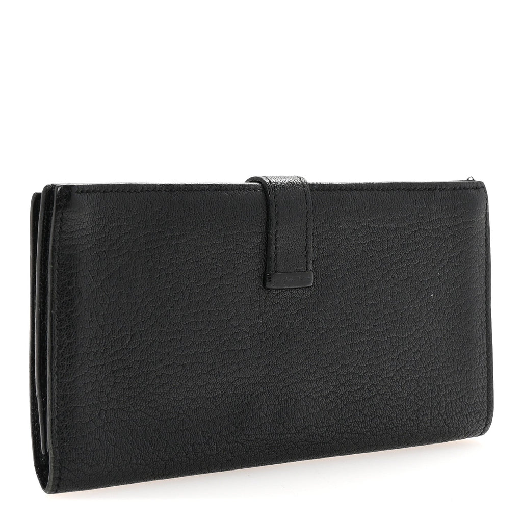 Chevre Mysore Bearn Gusset Wallet Black