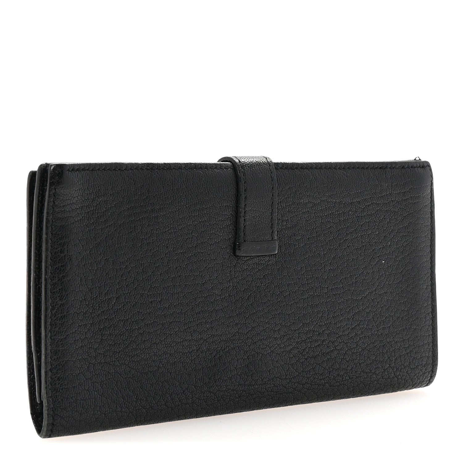 Chevre Mysore Bearn Gusset Wallet Black