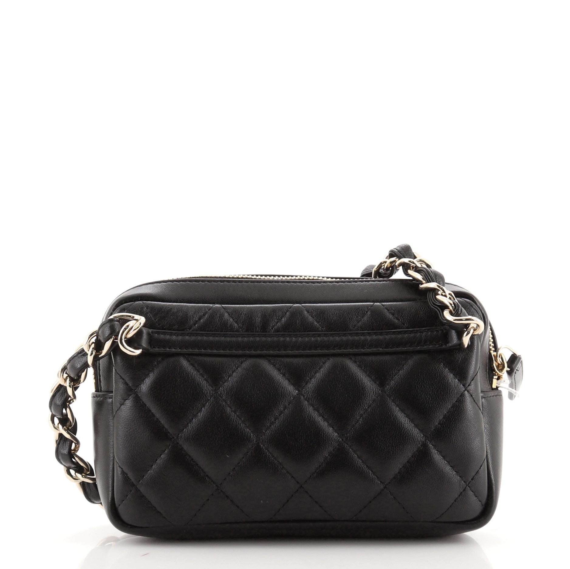 CC Front Pocket Waist Bag Quilted Lambskin Mini