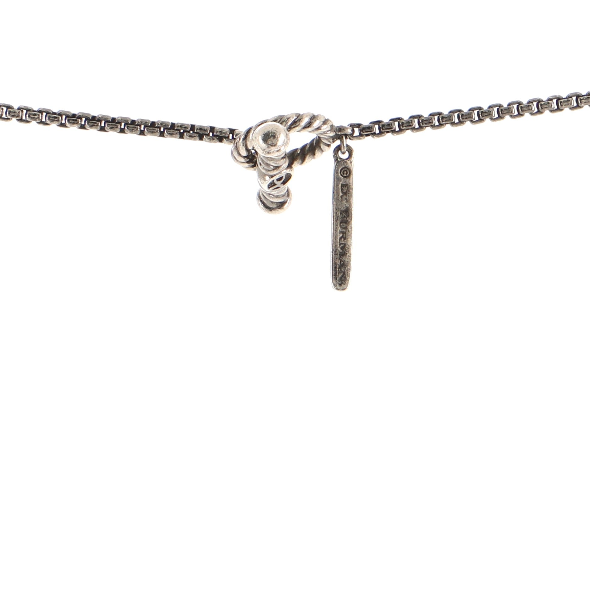 Elements Beaded Long Necklace Sterling Silver with Onyx and Hematite