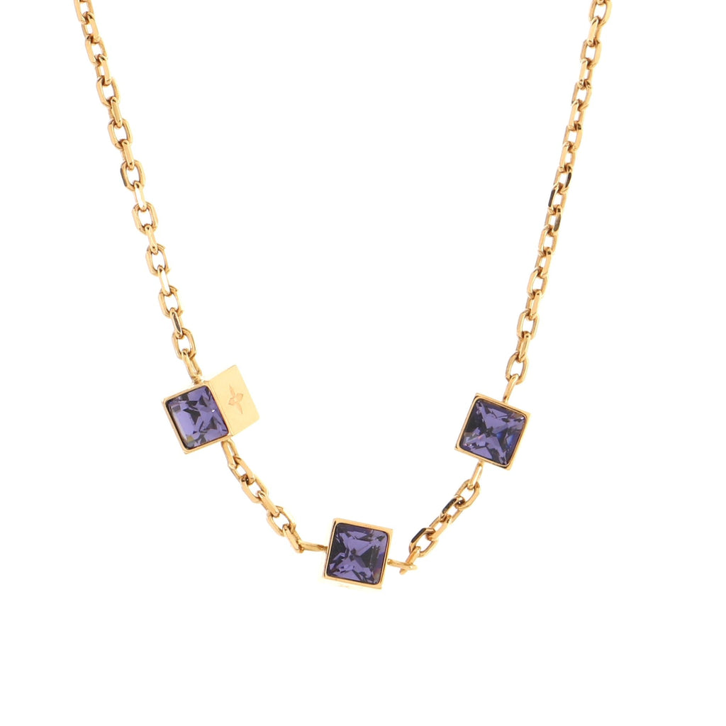 Gamble Short Necklace Metal with Crystal