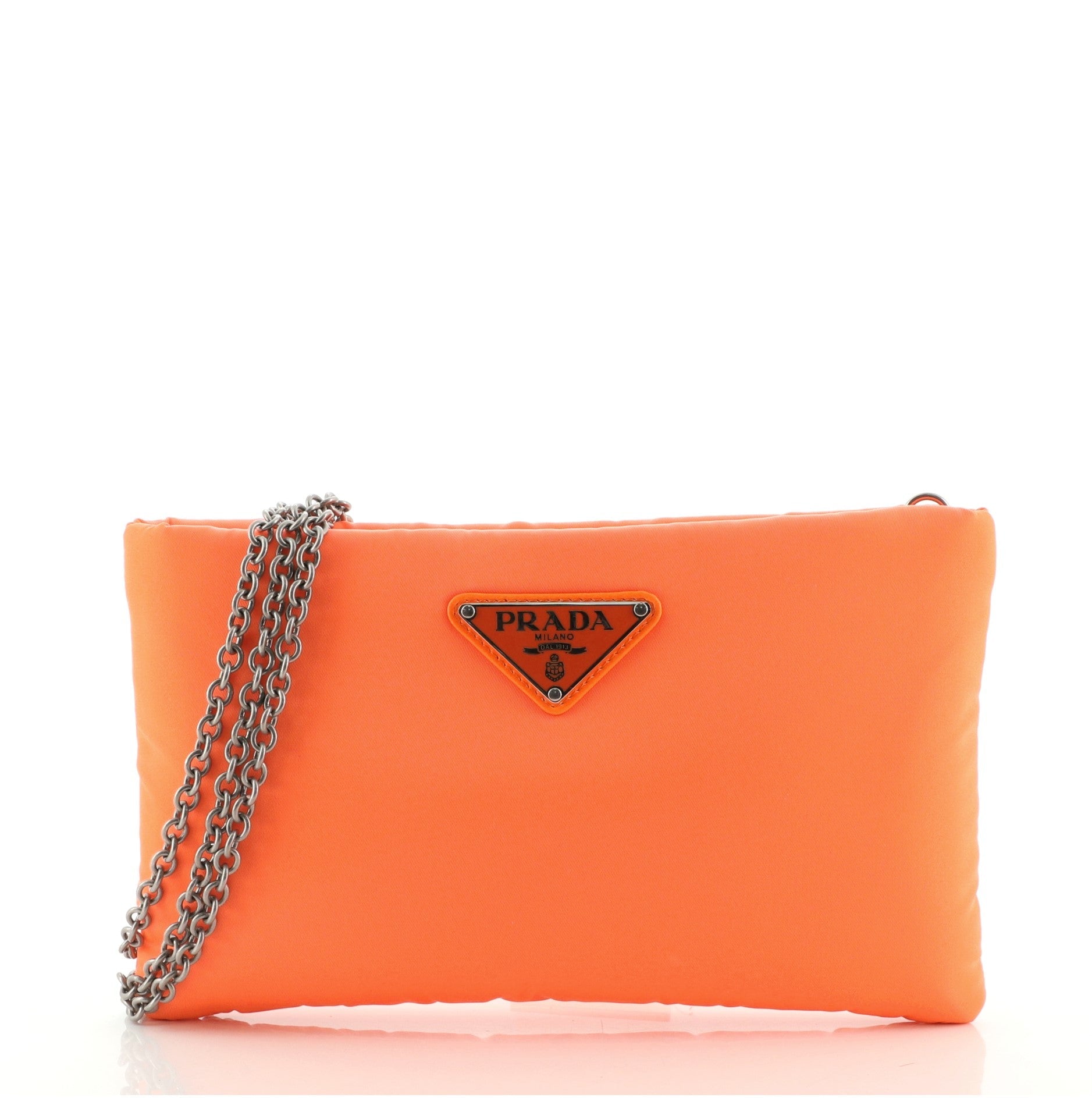 Fluo Chain Clutch Tessuto Small
