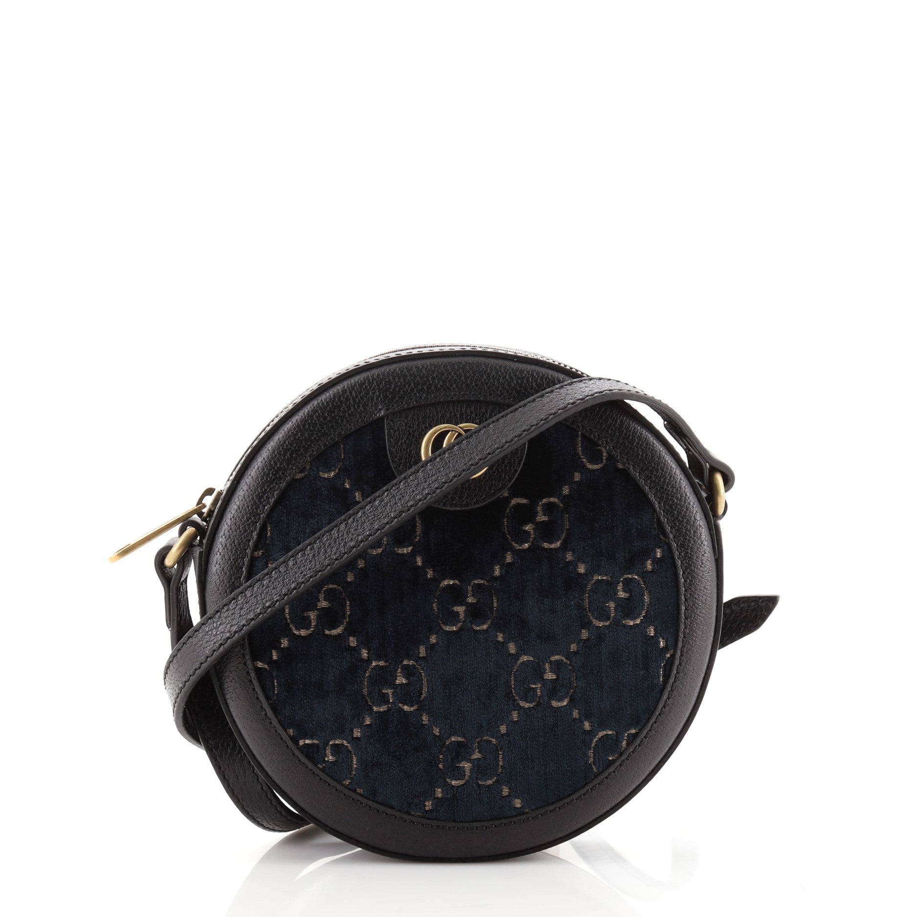 Ophidia Round Shoulder Bag GG Velvet Mini