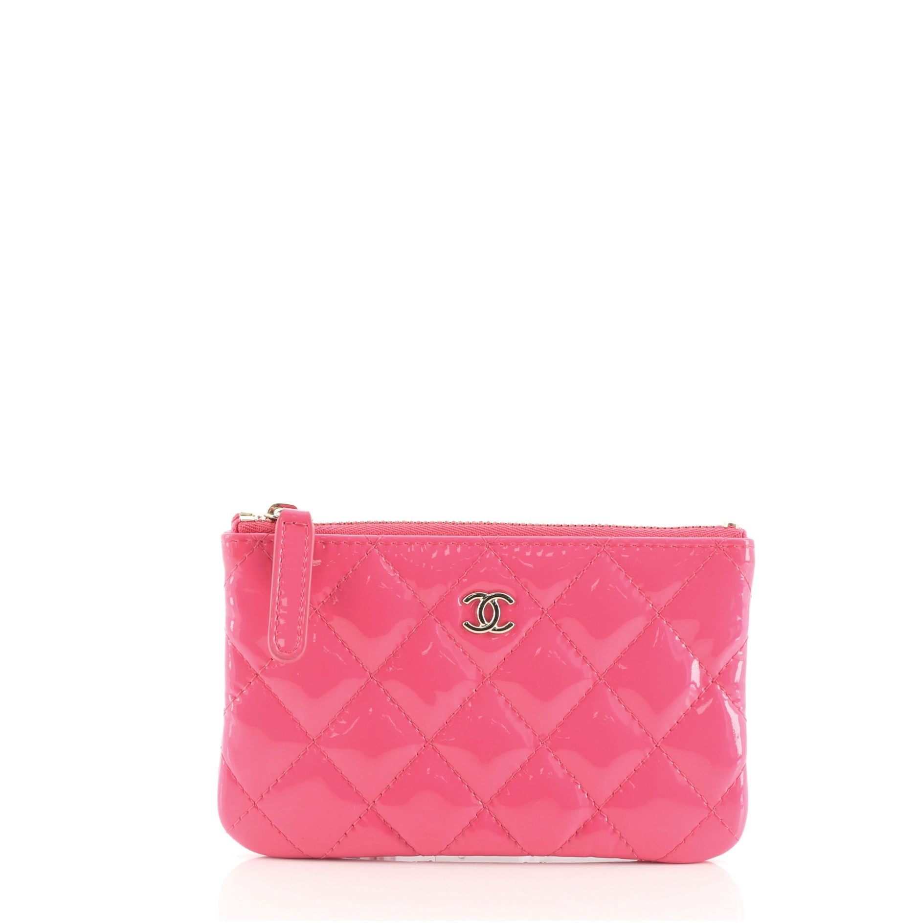 Classic O Case Pouch Quilted Patent Mini