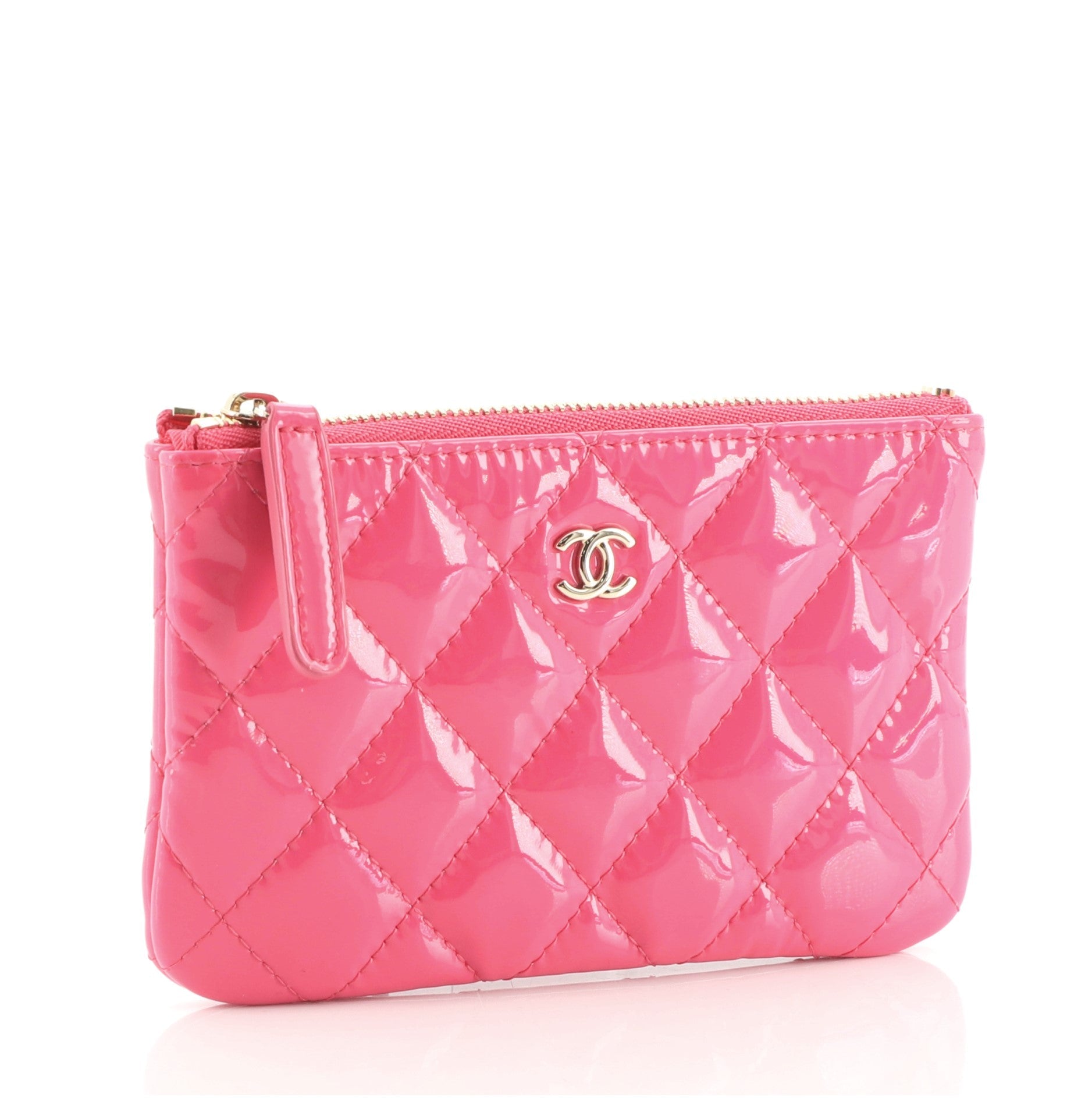 Classic O Case Pouch Quilted Patent Mini