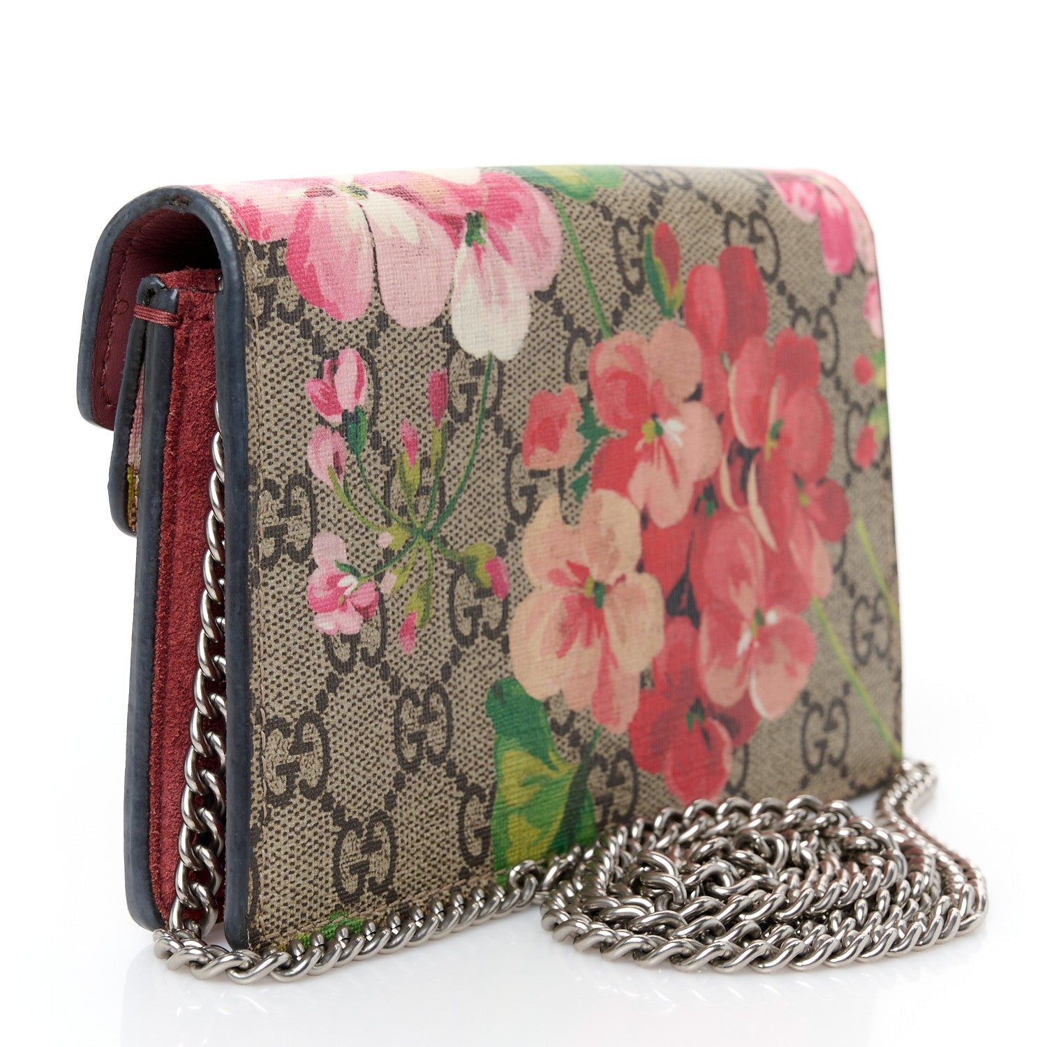 GG Supreme Monogram Blooms Super Mini Dionysus Shoulder Bag Beige Multicolor Dry Rose