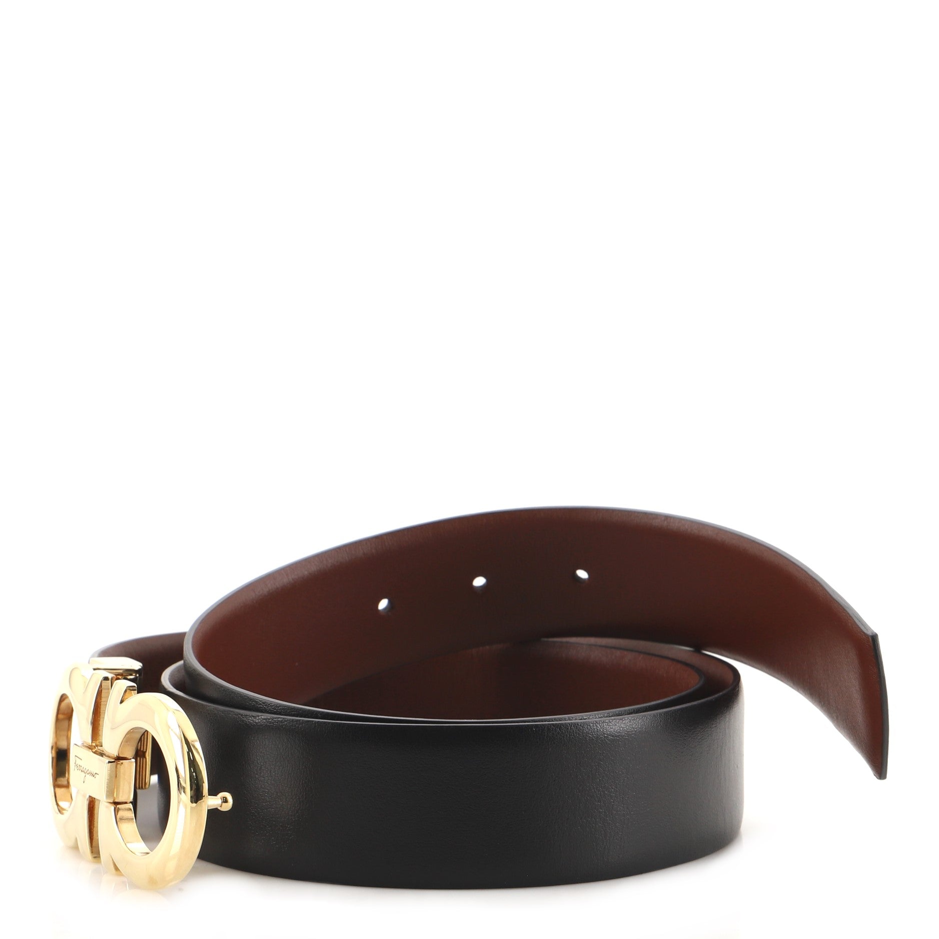 Gancini Reversible Belt Leather Medium 95