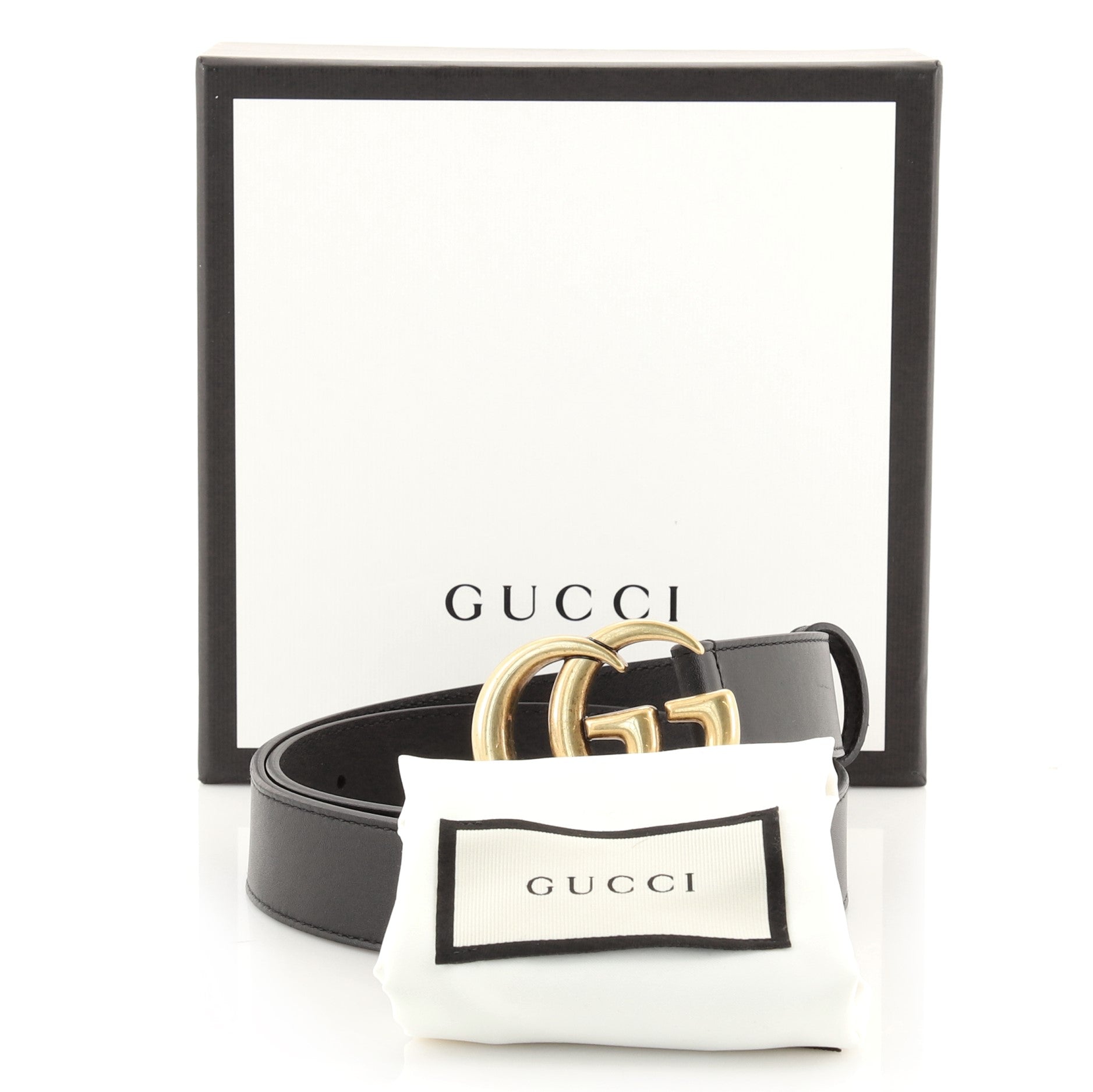 GG Marmont Belt Leather Thin 75