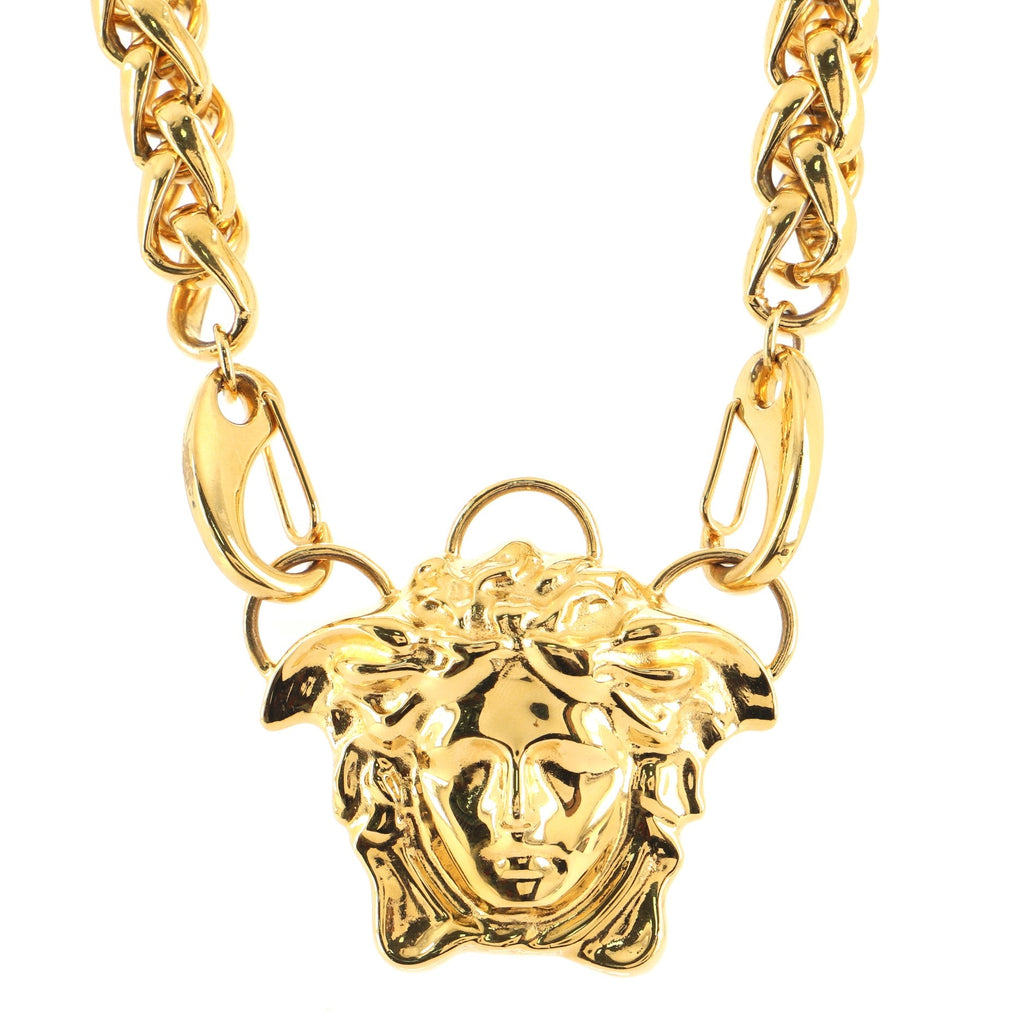 Medusa Double Chain Necklace Metal