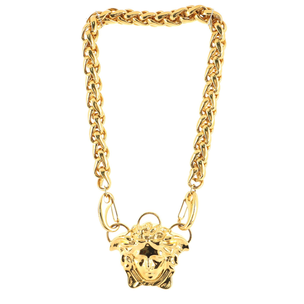Medusa Double Chain Necklace Metal
