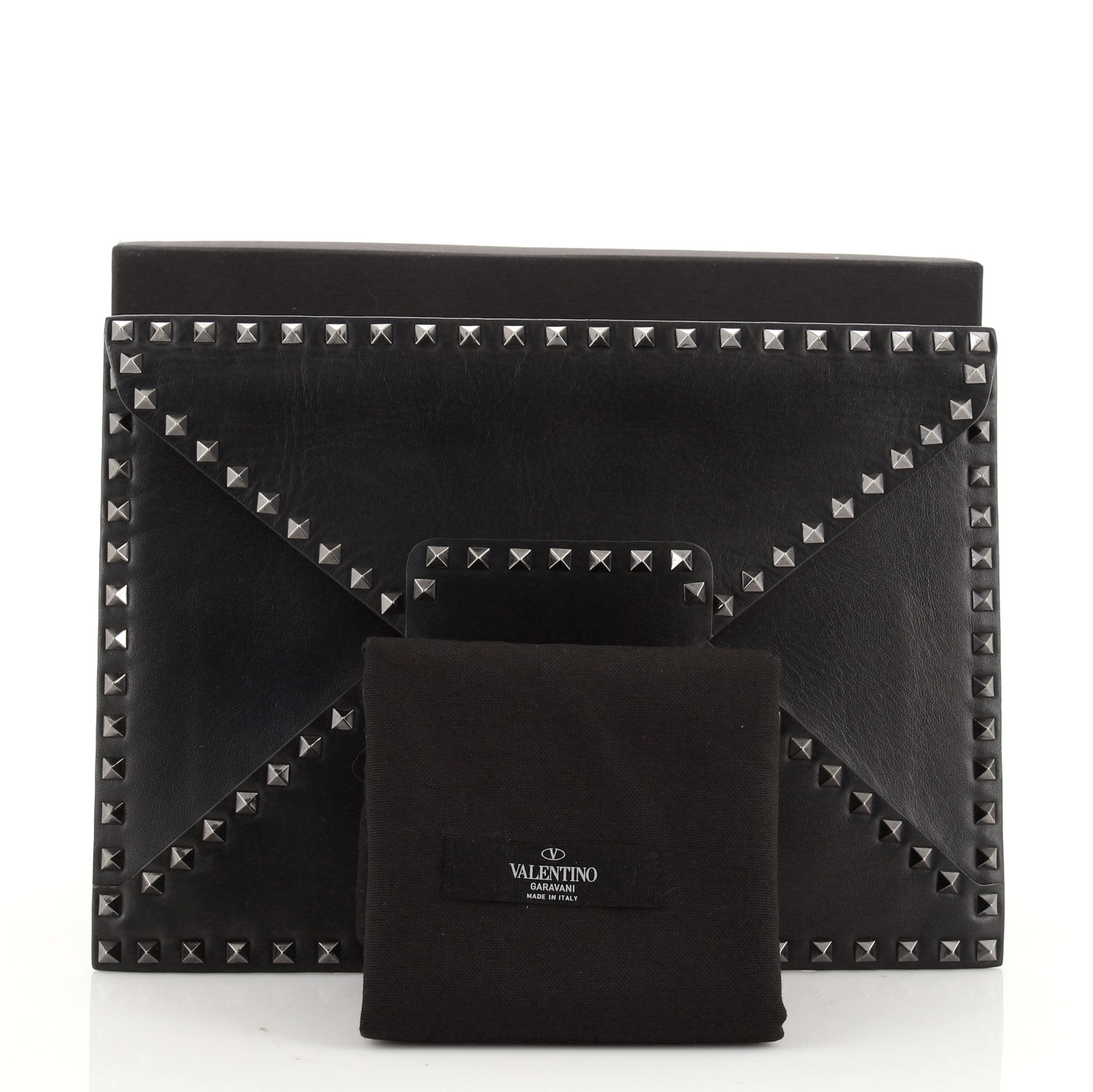 Rockstud Untitled Envelope Clutch Leather Medium