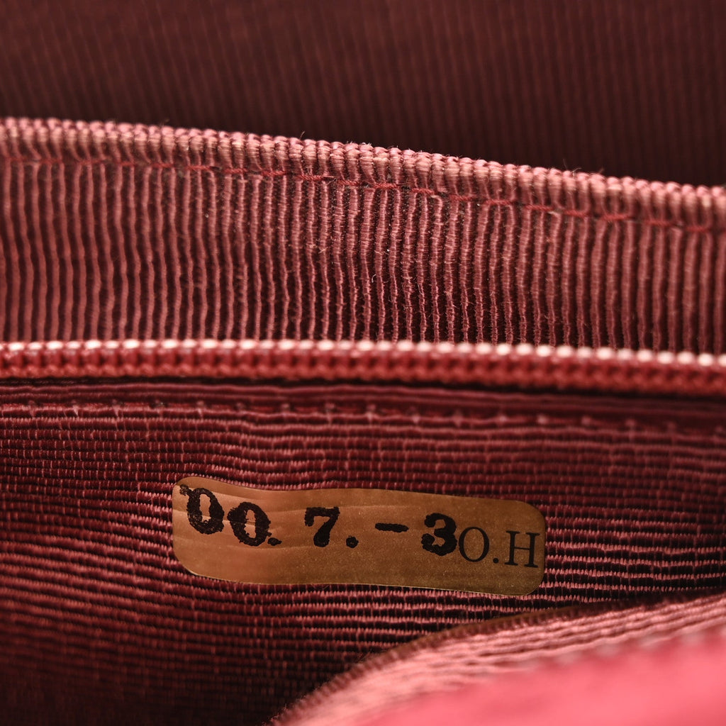 Suede Chocolate Bar Mademoiselle Flap Dark Red