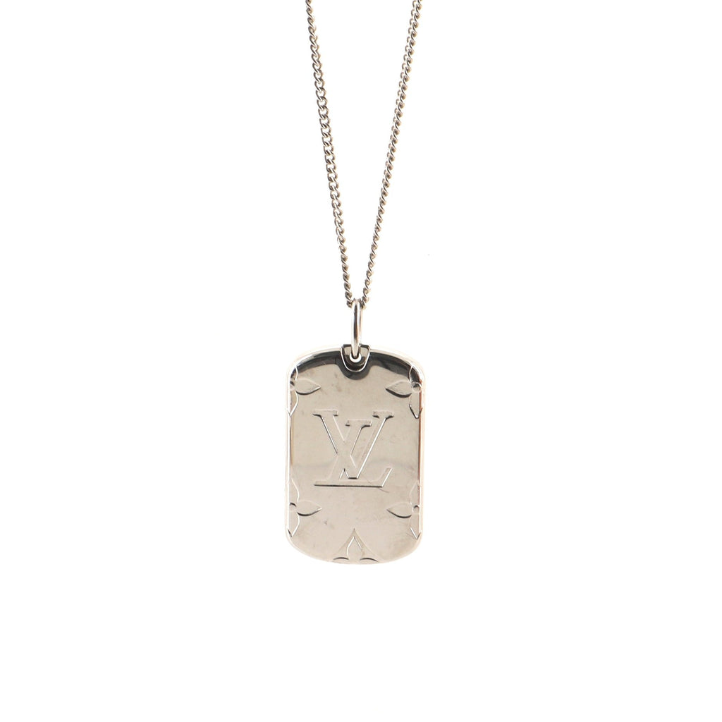 Locket Pendant Necklace Engraved Metal
