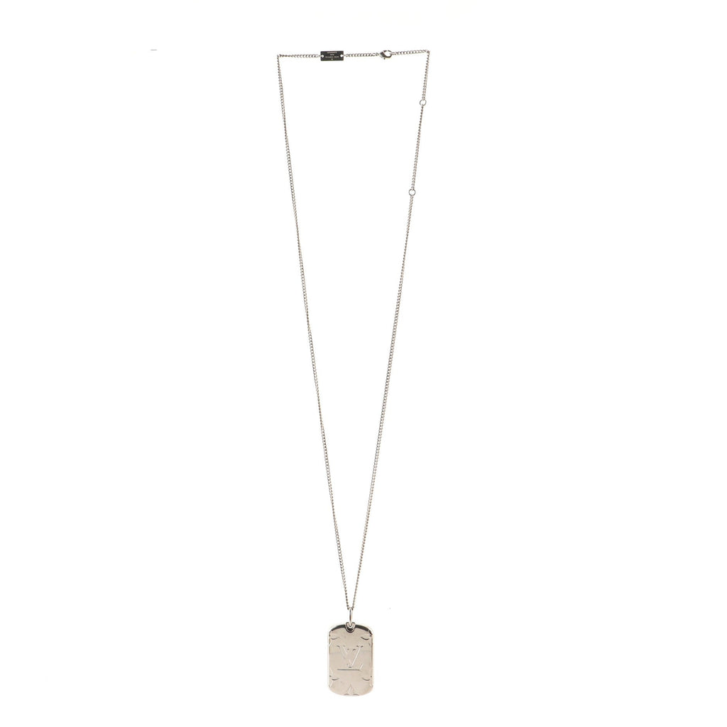Locket Pendant Necklace Engraved Metal