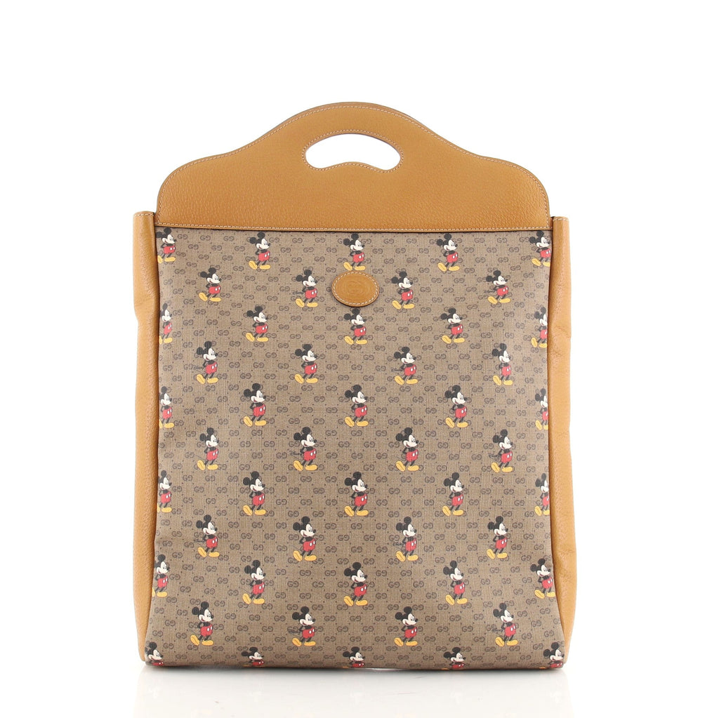 Disney Mickey Mouse Top Handle Tote Printed Mini GG Coated Canvas Large