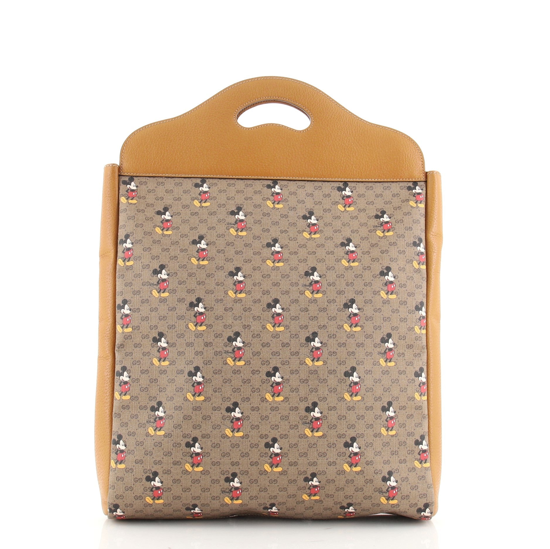 Disney Mickey Mouse Top Handle Tote Printed Mini GG Coated Canvas Large