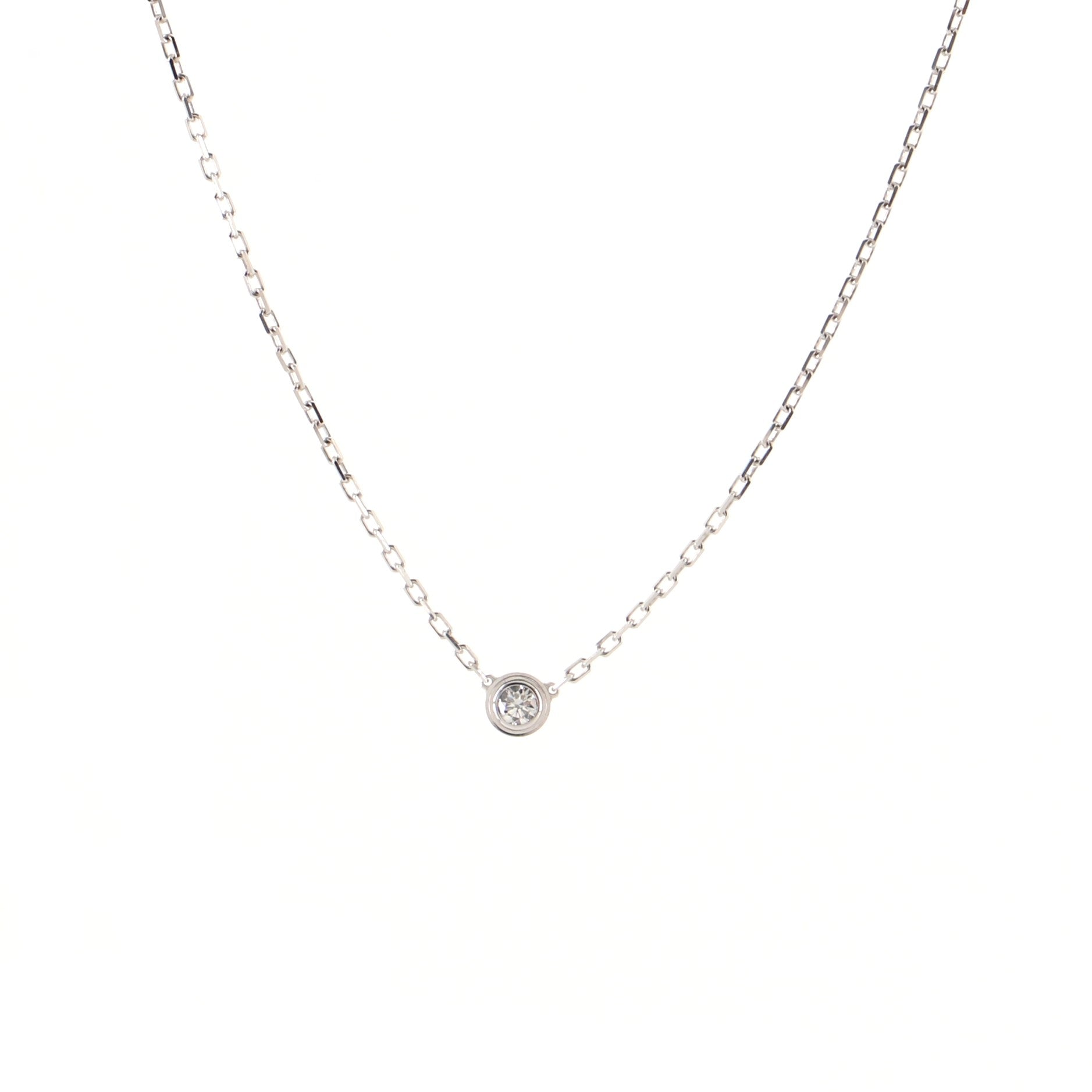 Diamants Legers Necklace 18K White Gold with Diamond Small