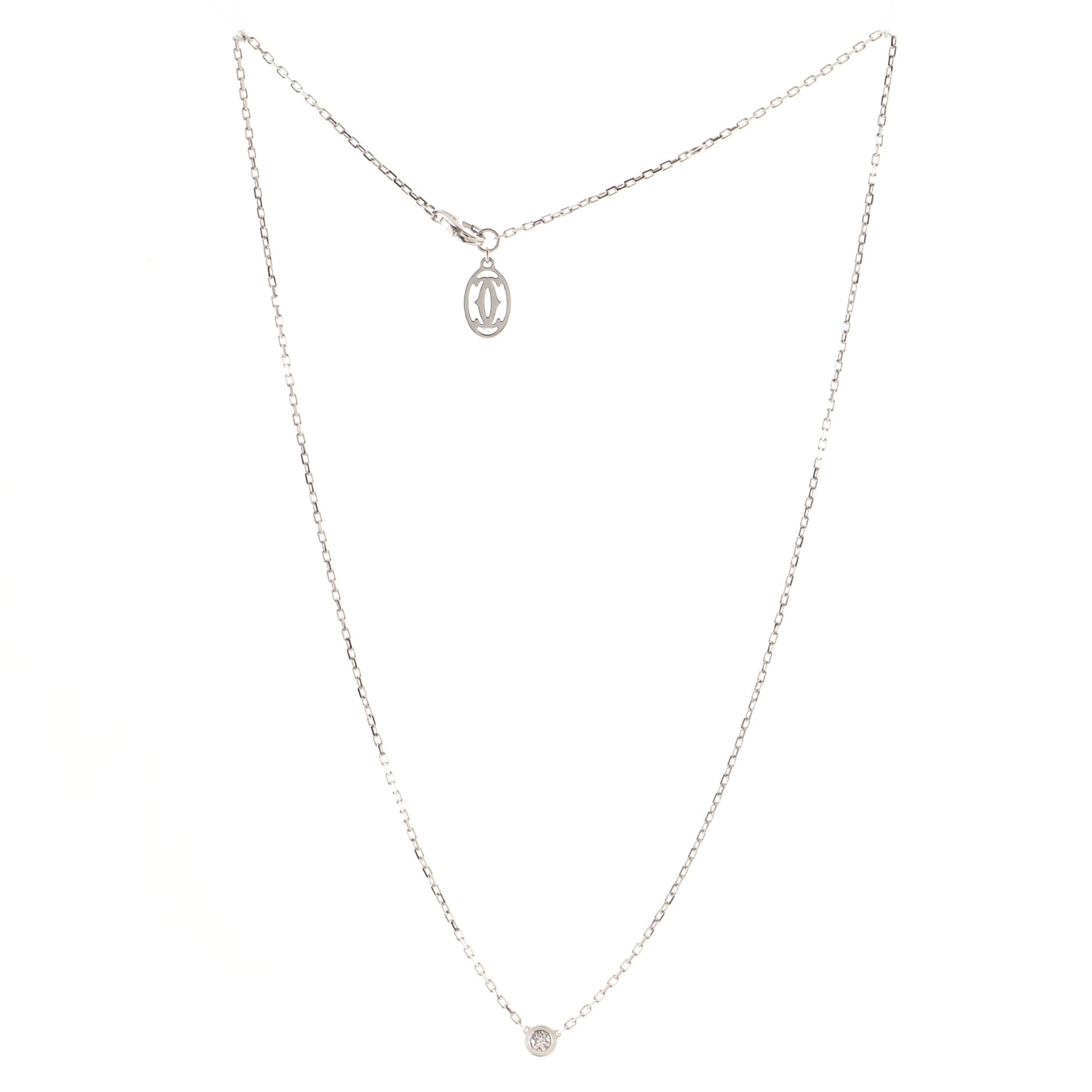 Diamants Legers Necklace 18K White Gold with Diamond Small