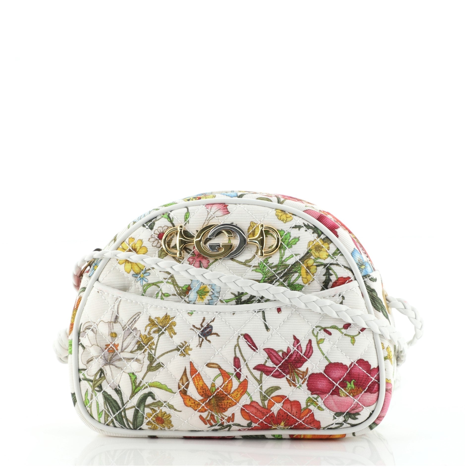 Trapuntata Camera Shoulder Bag Quilted Flora Canvas	 Mini
