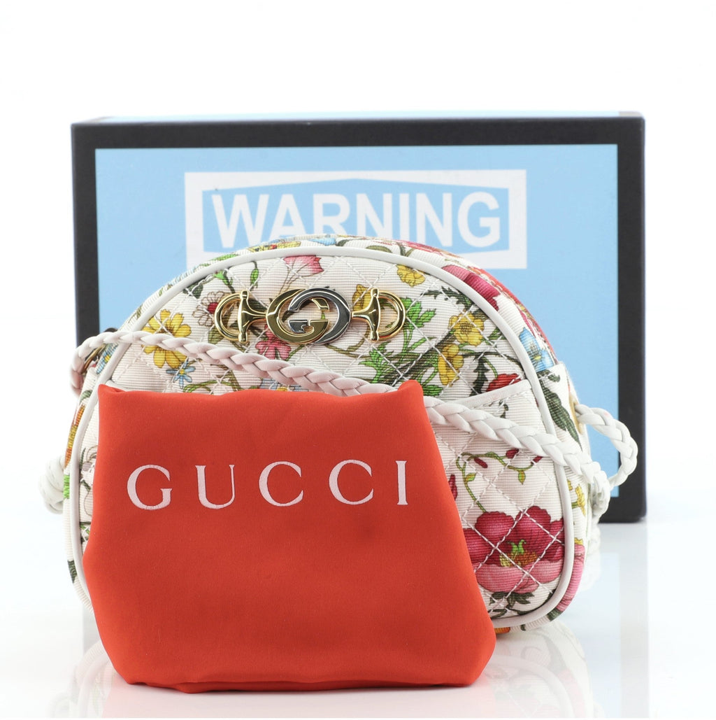 Trapuntata Camera Shoulder Bag Quilted Flora Canvas	 Mini