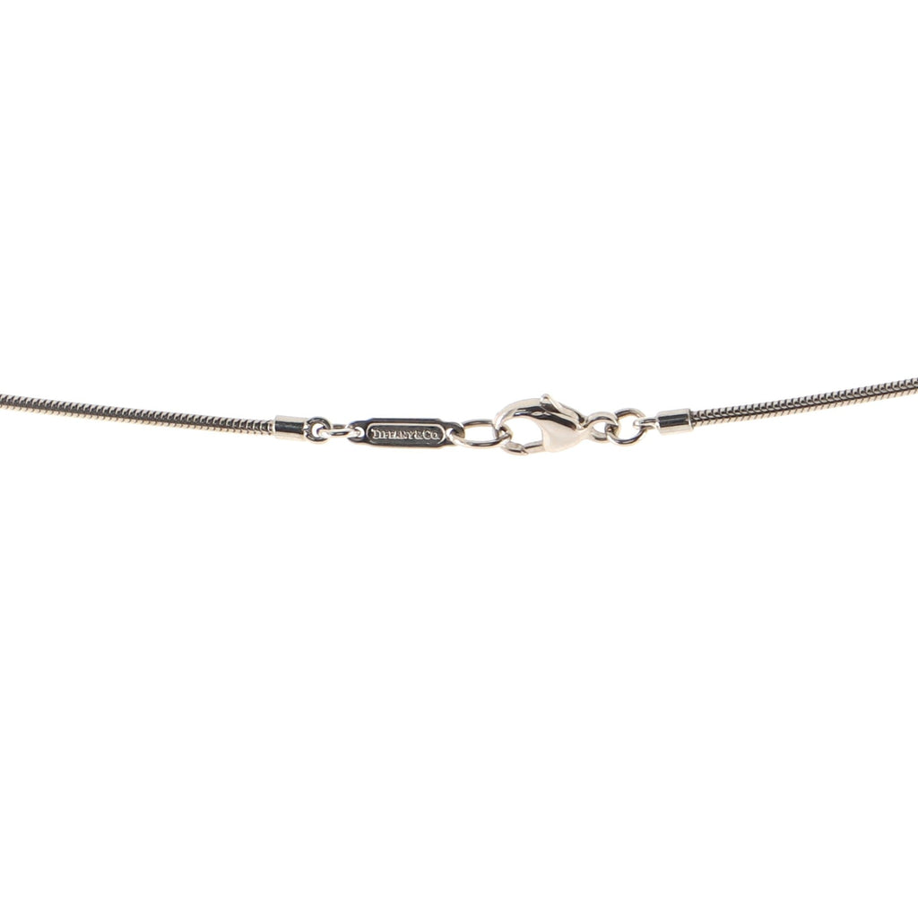 Feather Pendant Necklace 18K White Gold