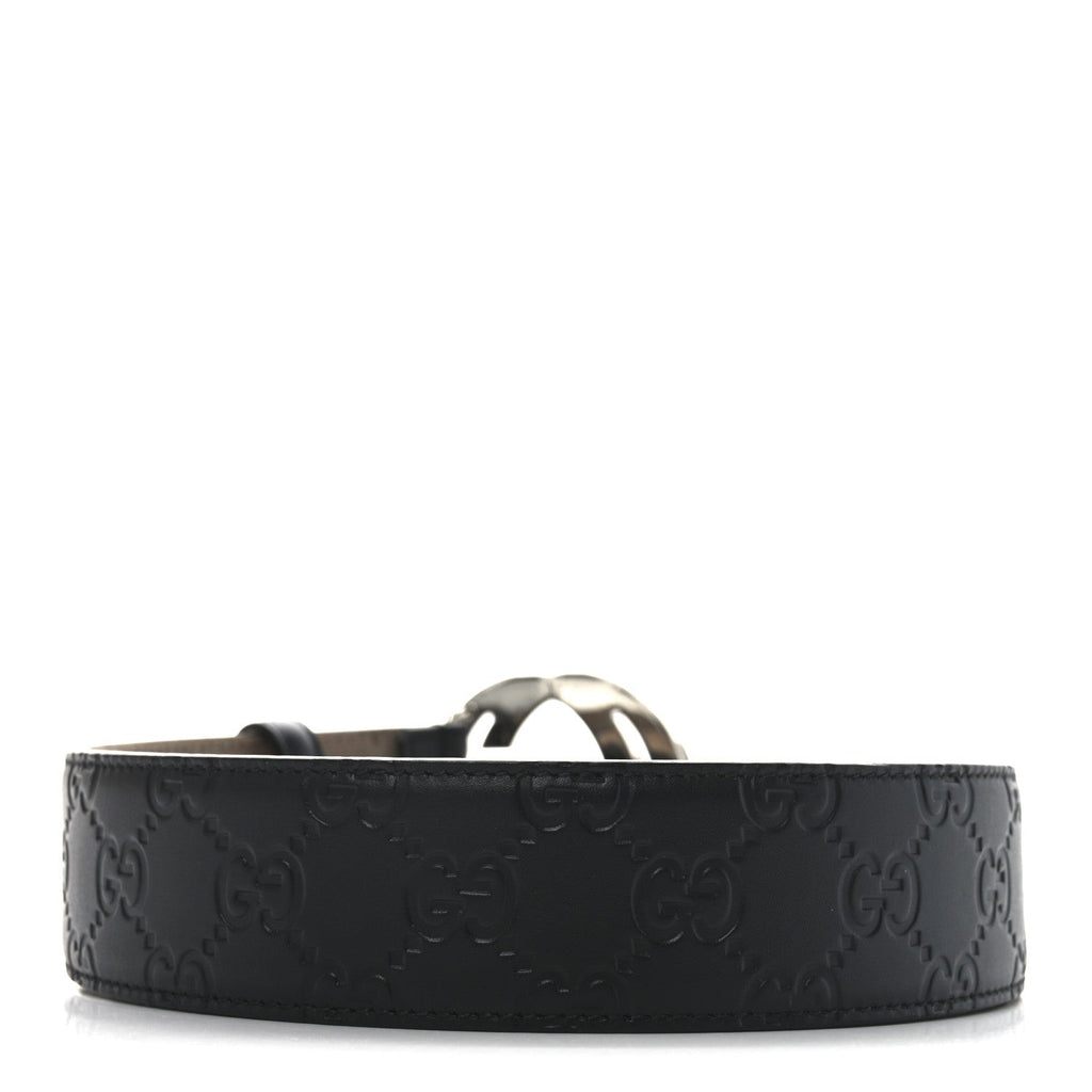 Guccissima Signature Interlocking G 40mm Belt 95 38 Black