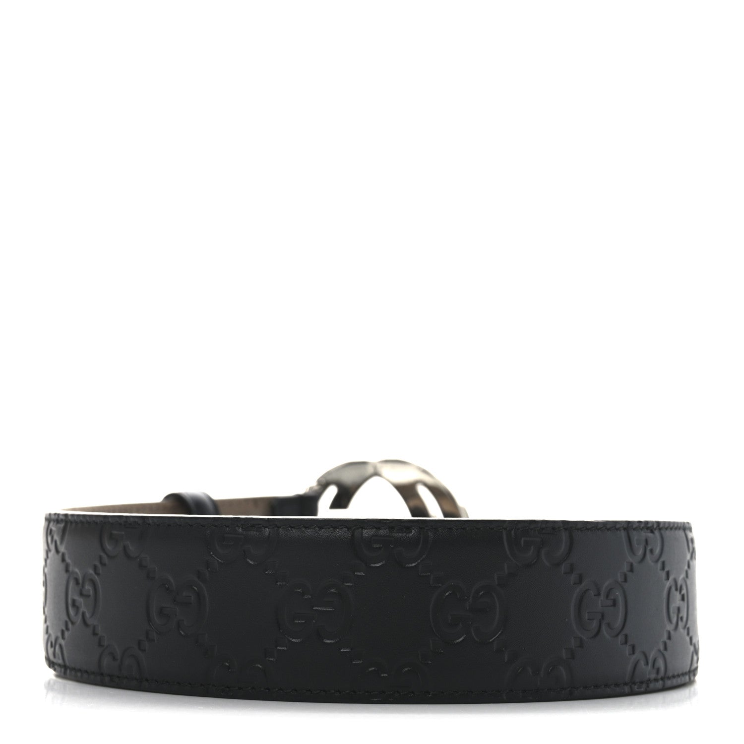 Guccissima Signature Interlocking G 40mm Belt 95 38 Black