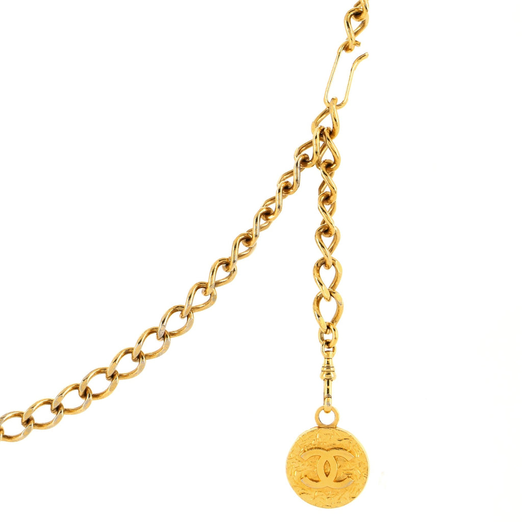 Vintage Medallion Chain Belt Metal 95