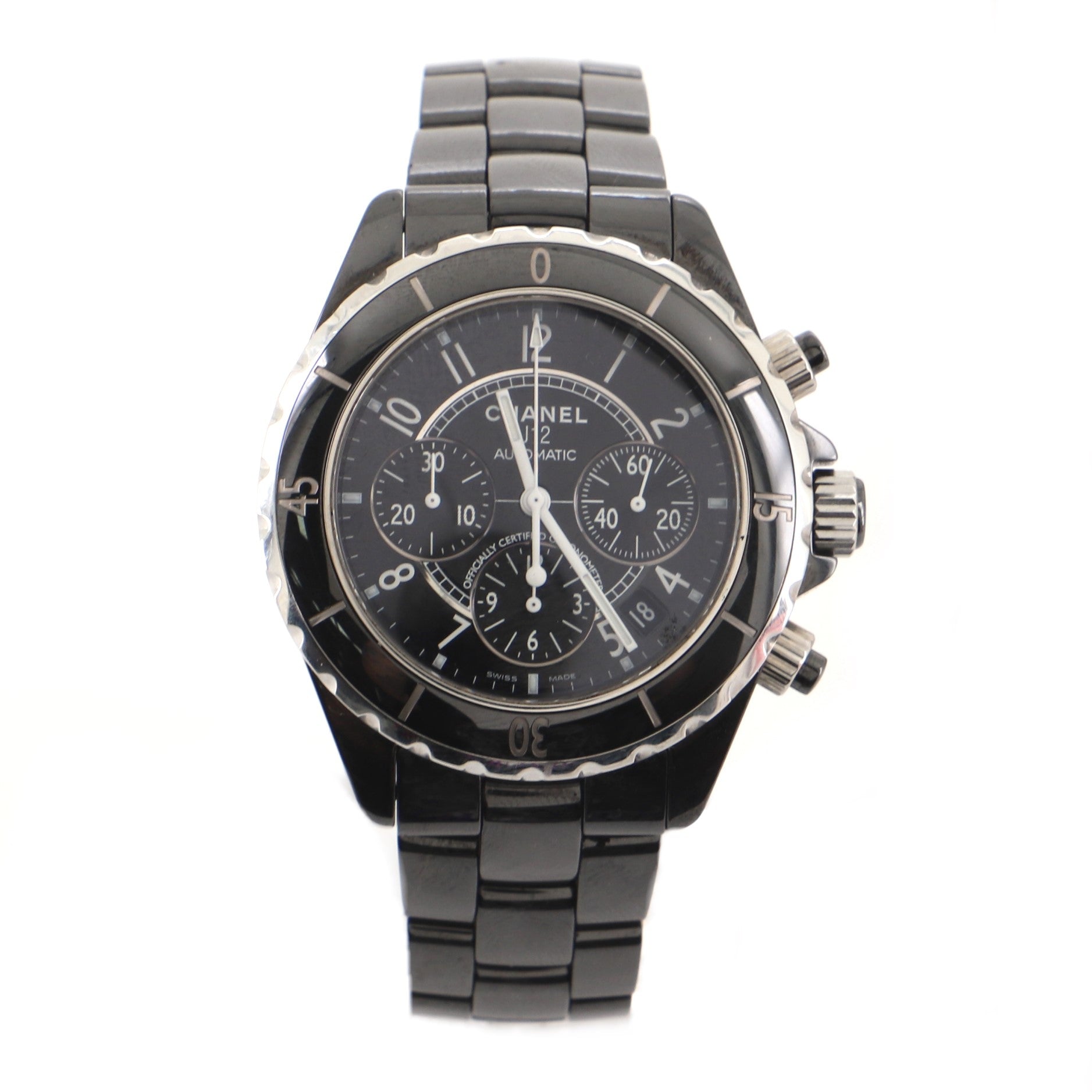 J12 Chronograph Automatic Watch Ceramic and Stainless Steel 41