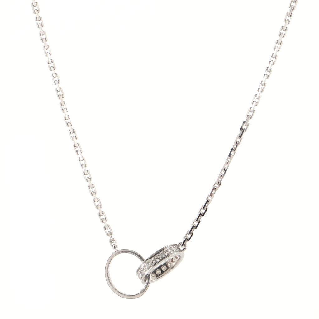 Love Interlocking Necklace 18K White Gold and Diamonds