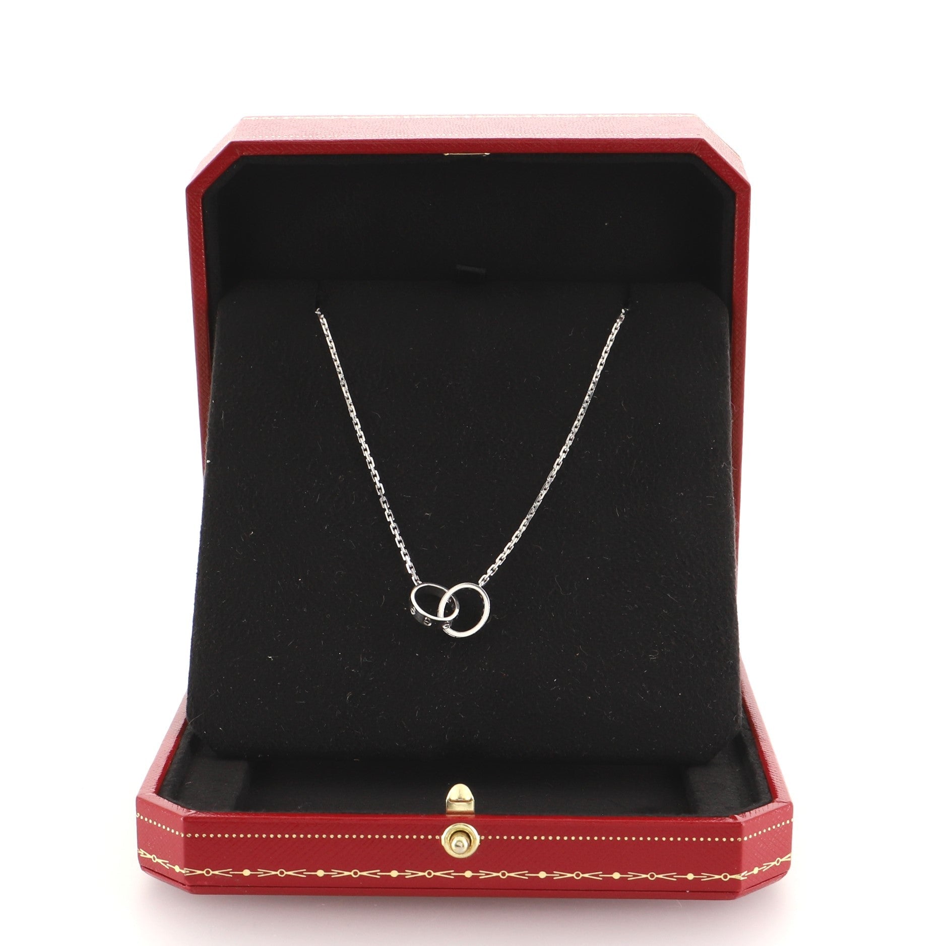 Love Interlocking Necklace 18K White Gold and Diamonds