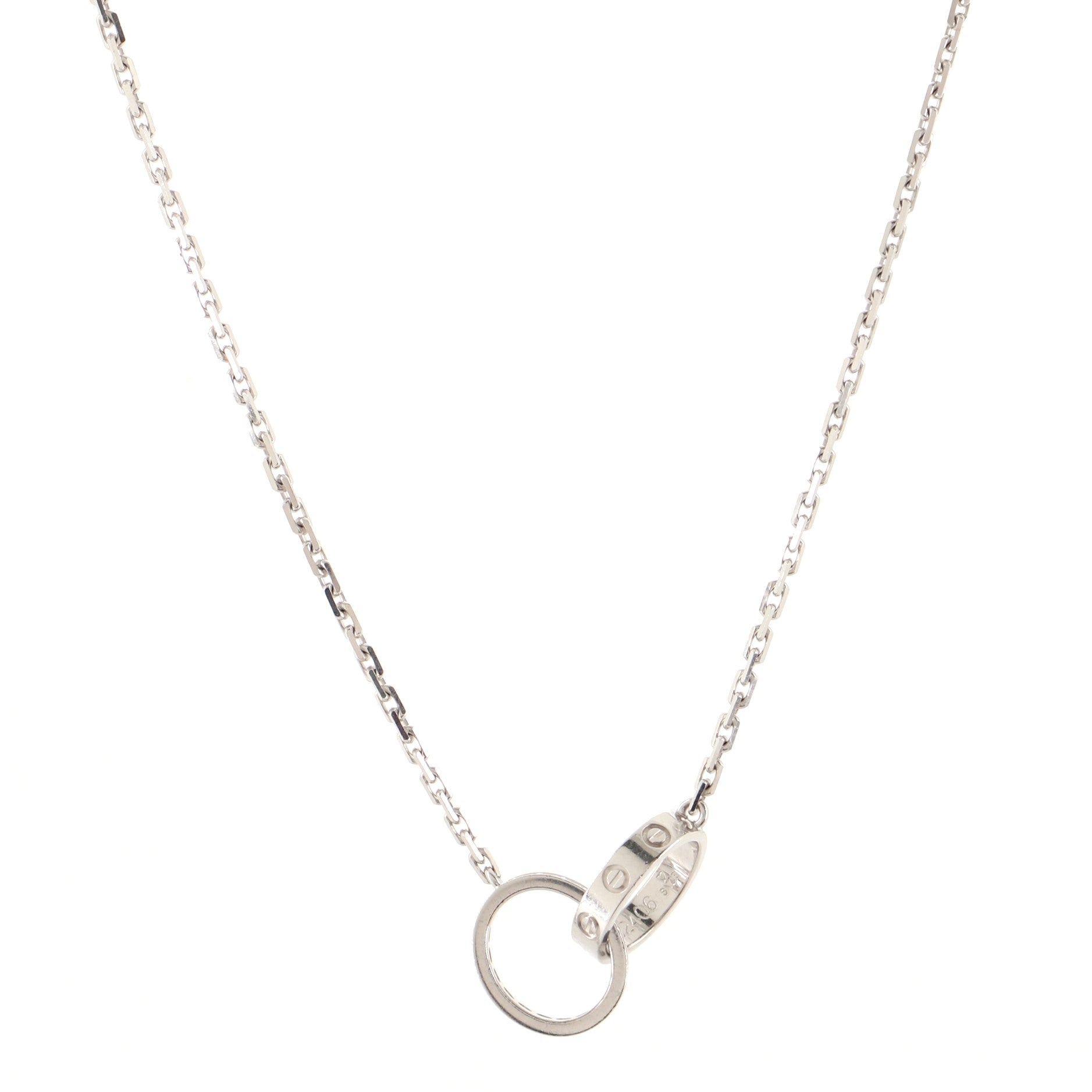 Love Interlocking Necklace 18K White Gold and Diamonds