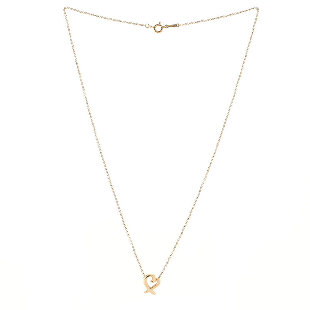 Paloma Picasso Loving Heart Pendant Necklace 18K Rose Gold