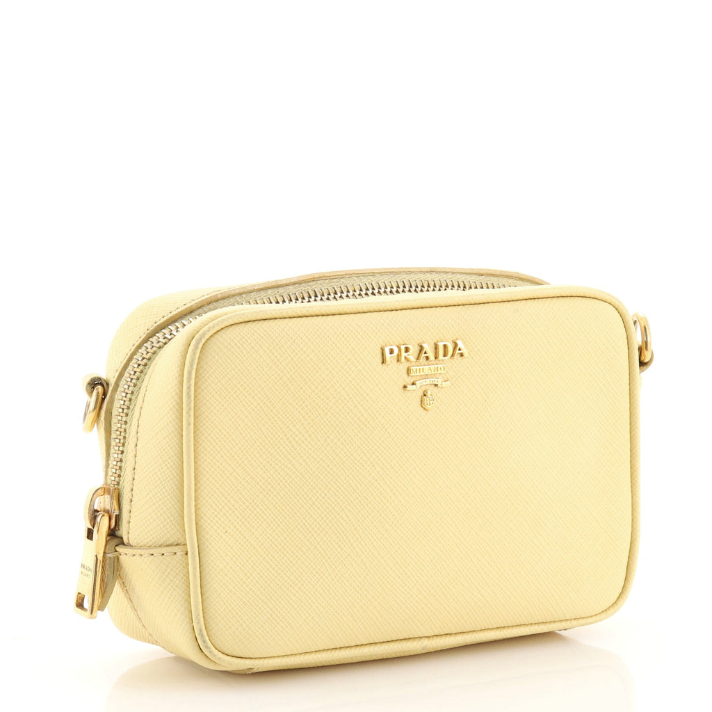 Zip Crossbody Bag Saffiano Leather Mini