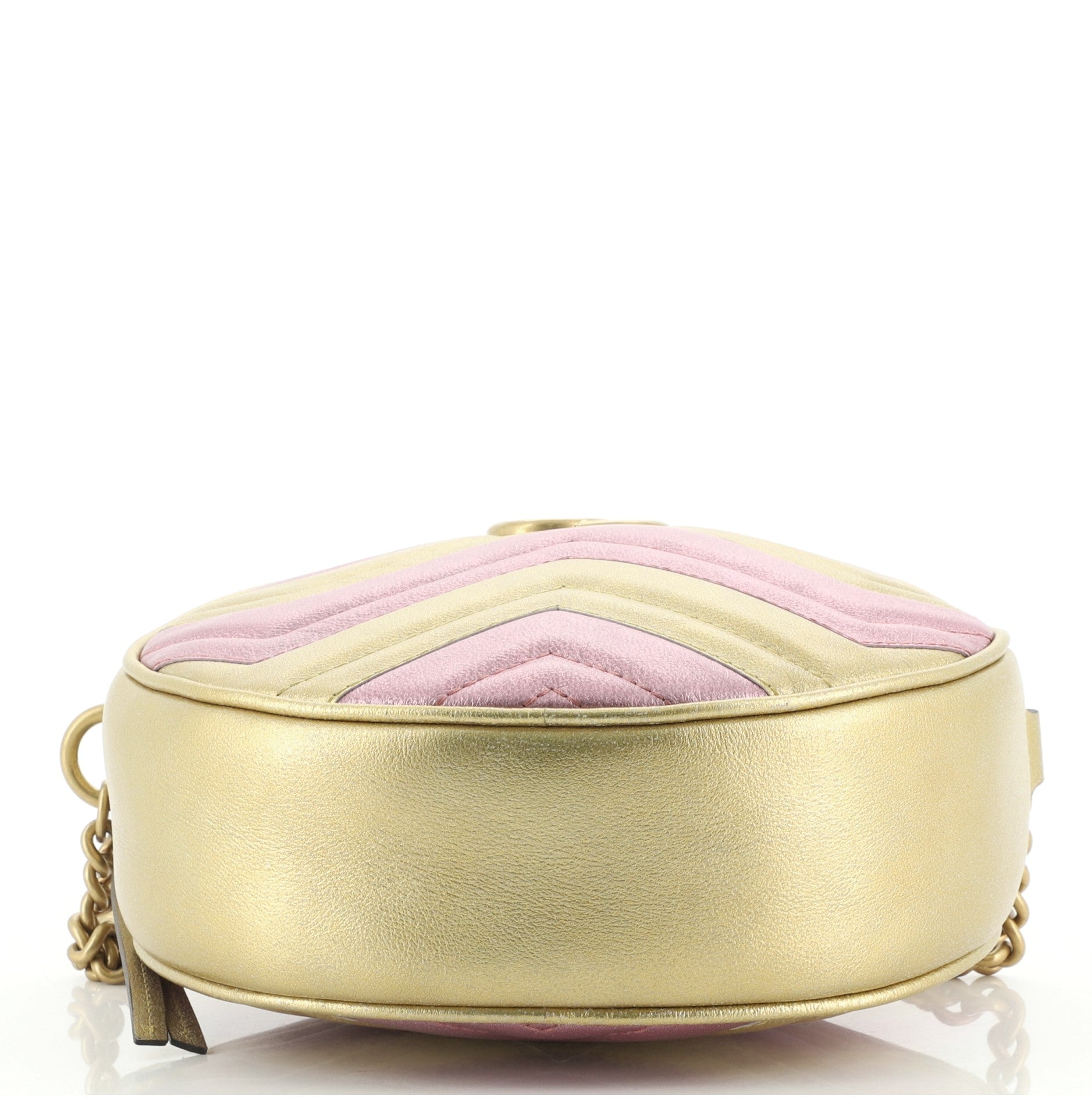 GG Marmont Round Shoulder Bag Matelasse Leather Mini