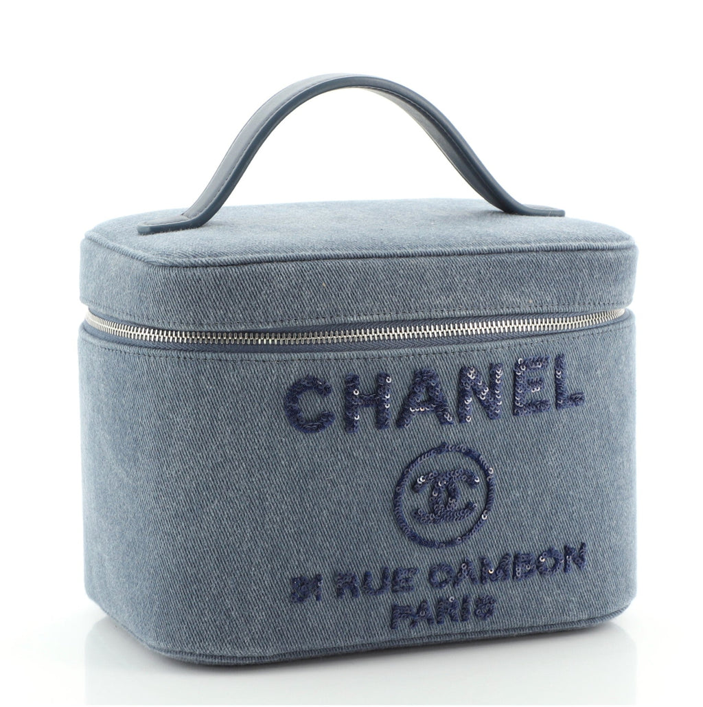 Deauville Vanity Case Canvas with Sequins