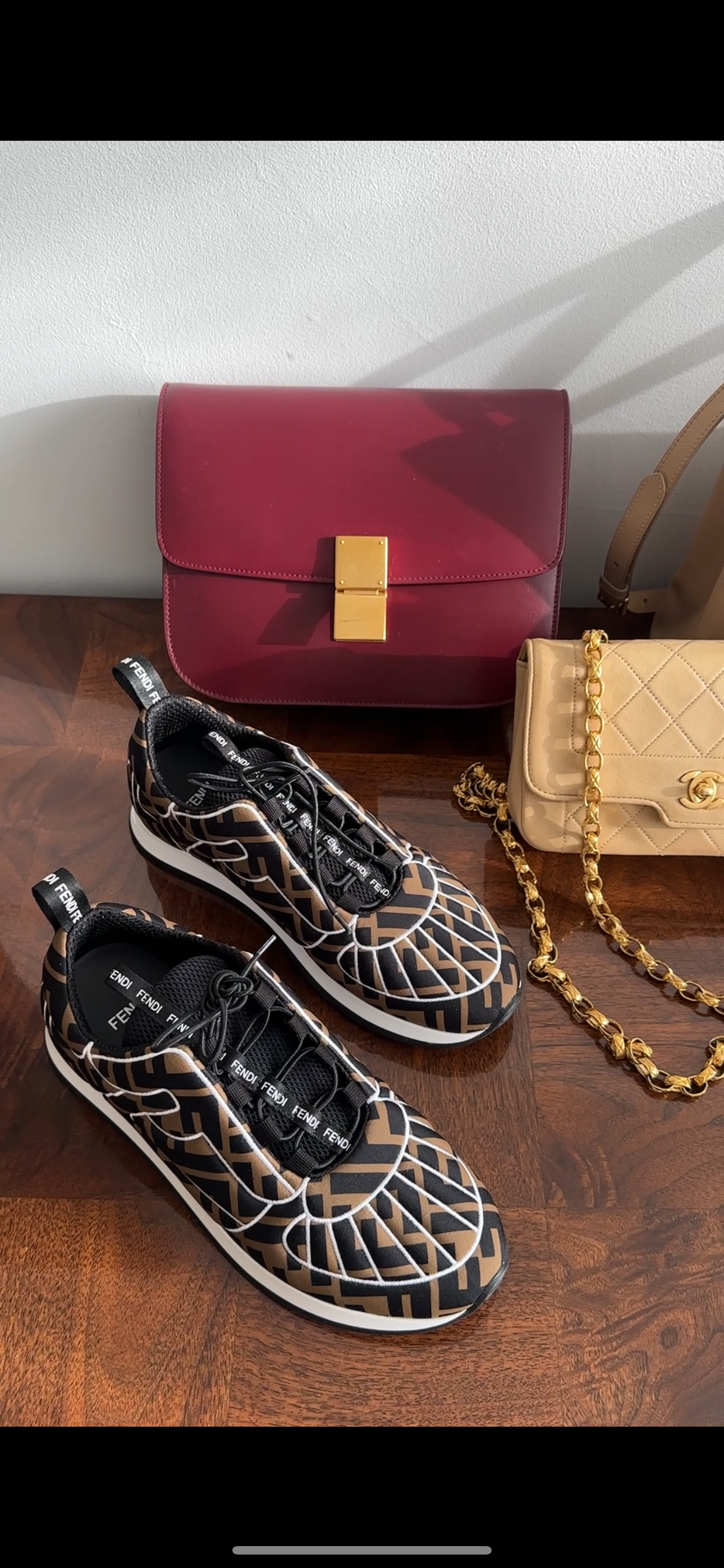 Fendi Zucca Top Stitch Sneakers - 36.5