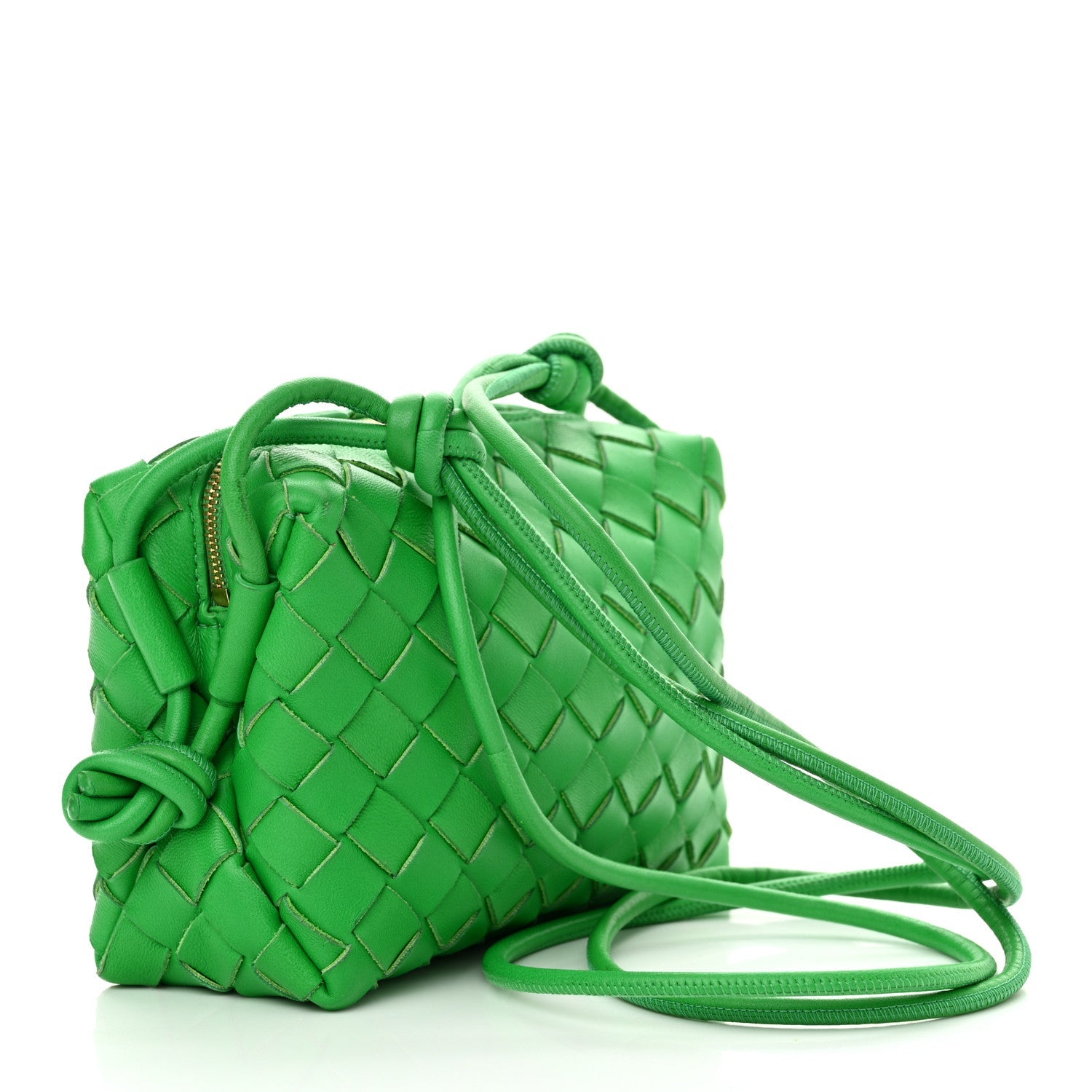 Nappa Intrecciato Mini Loop Camera Bag Parakeet