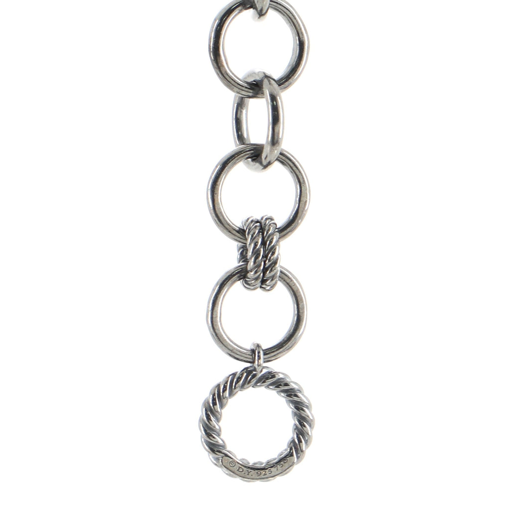 Stax Round Link Necklace Blackened Sterling Silver with 18K Yellow Gold