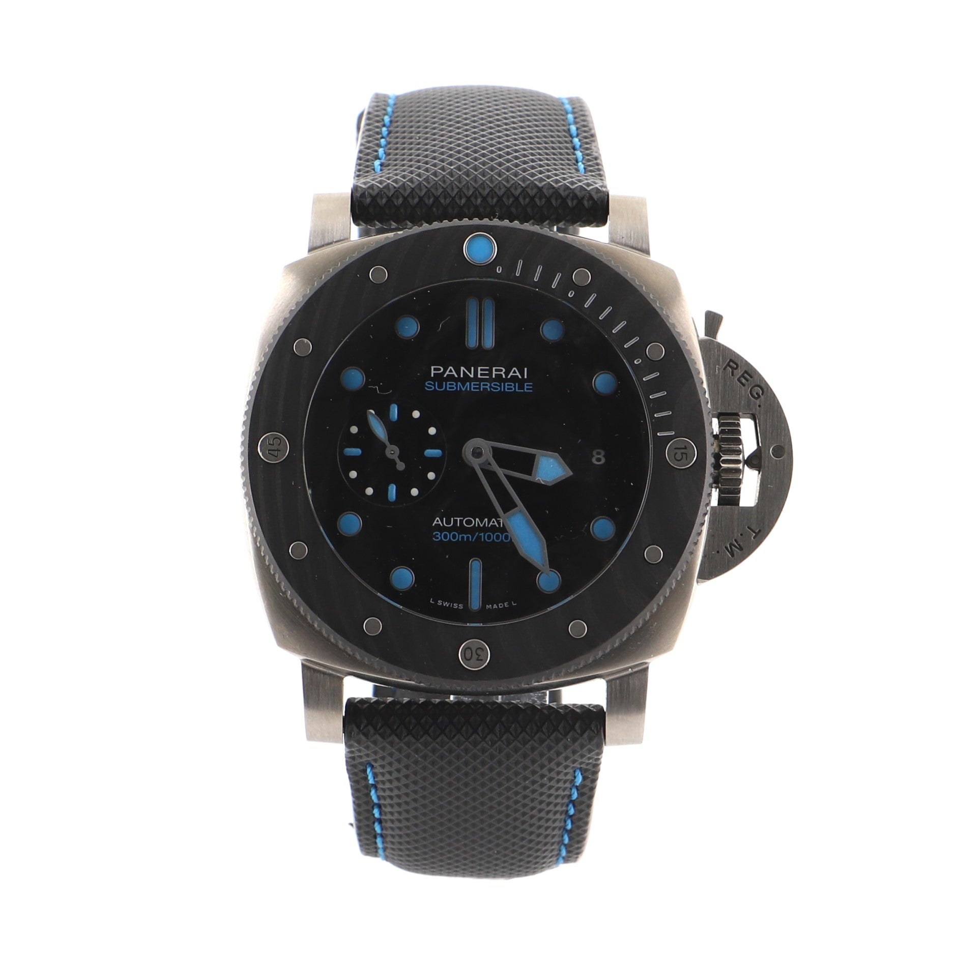 Luminor Submersible Carbotech 3 Days Automatic Watch Carbon and Titanium with Rubber 47