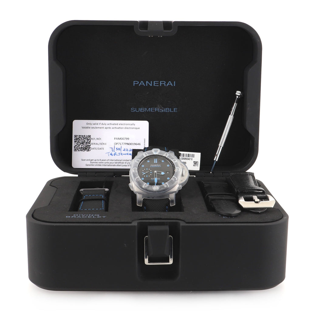 Luminor Submersible Carbotech 3 Days Automatic Watch Carbon and Titanium with Rubber 47