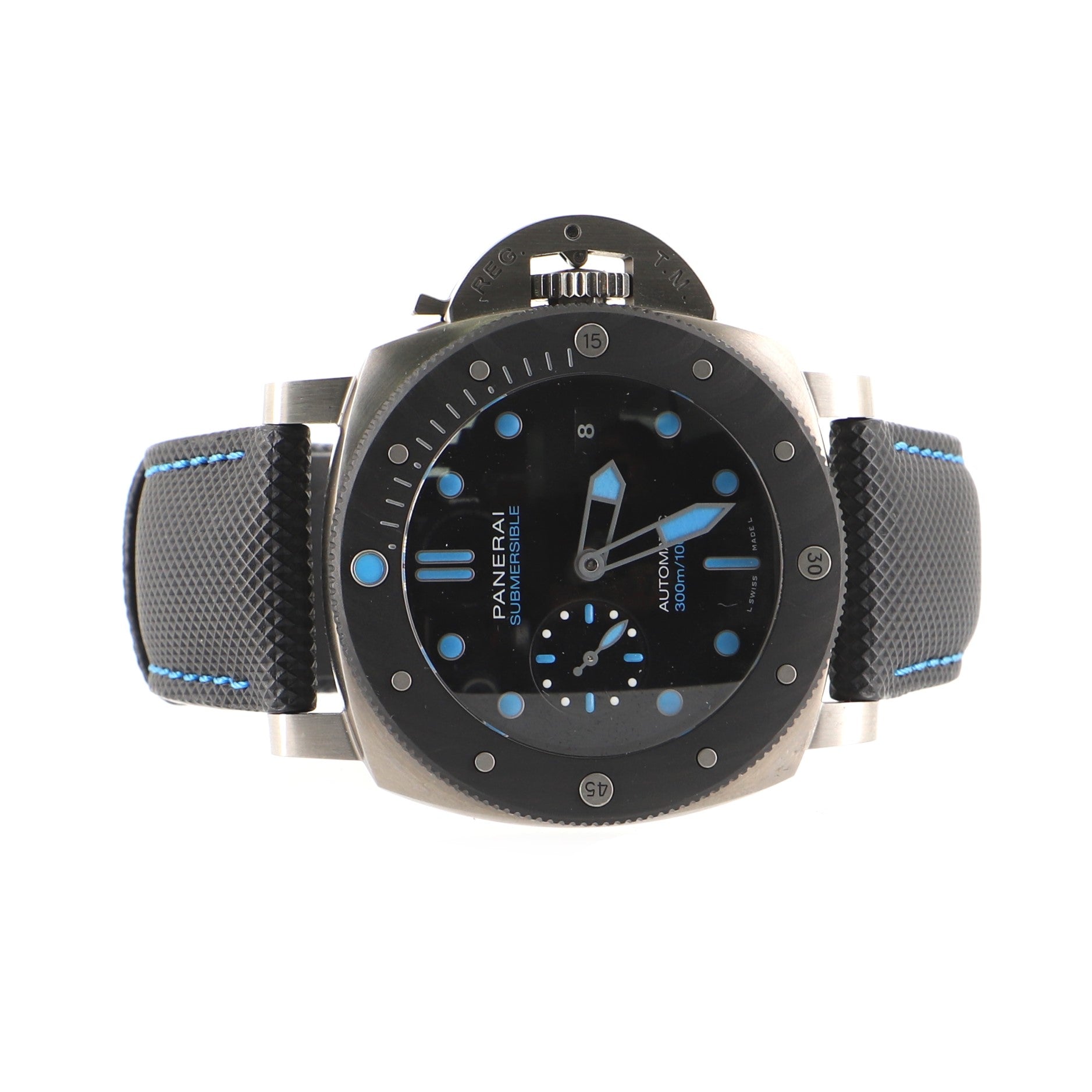 Luminor Submersible Carbotech 3 Days Automatic Watch Carbon and Titanium with Rubber 47