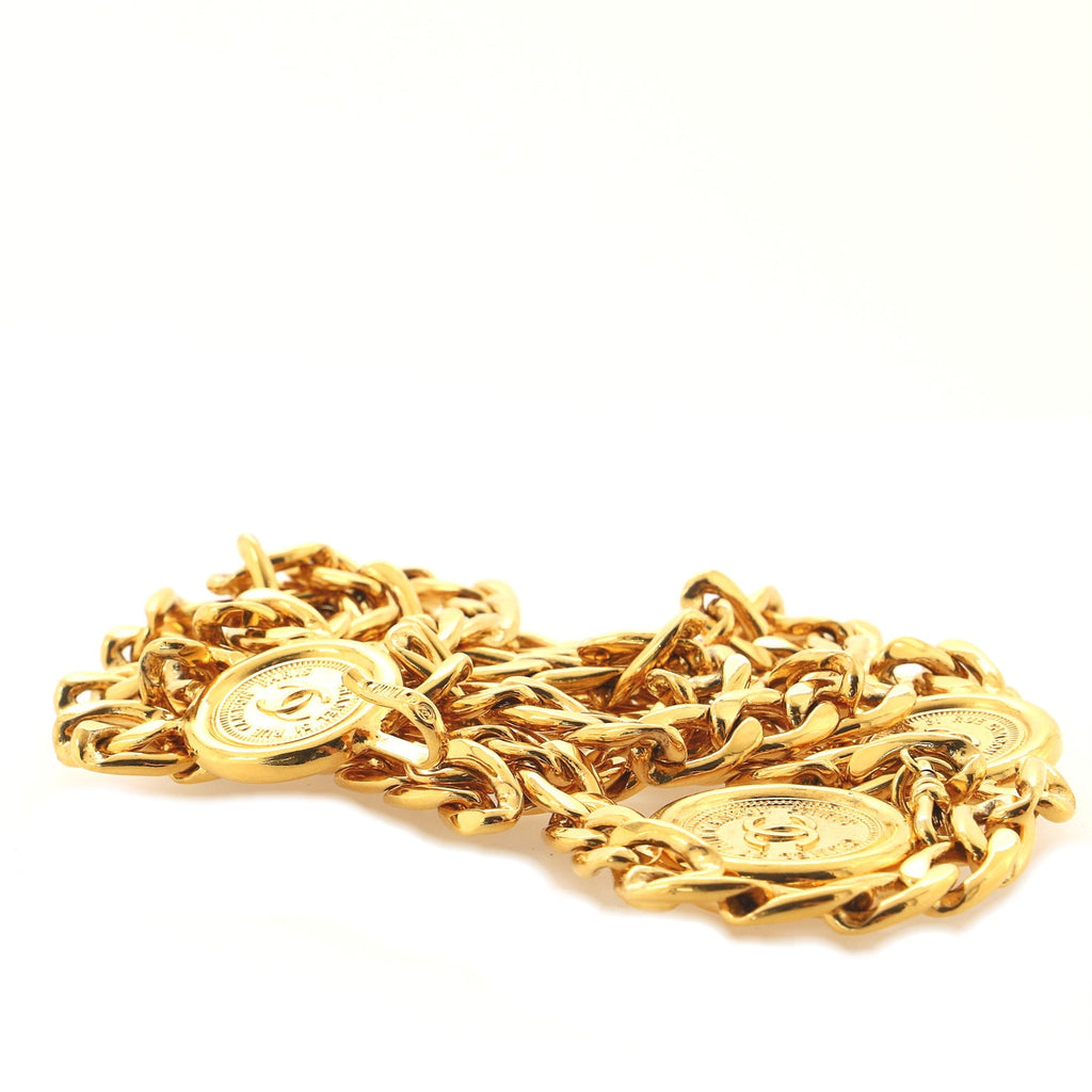 Vintage Multi-Chain Medallion Belt Metal 90