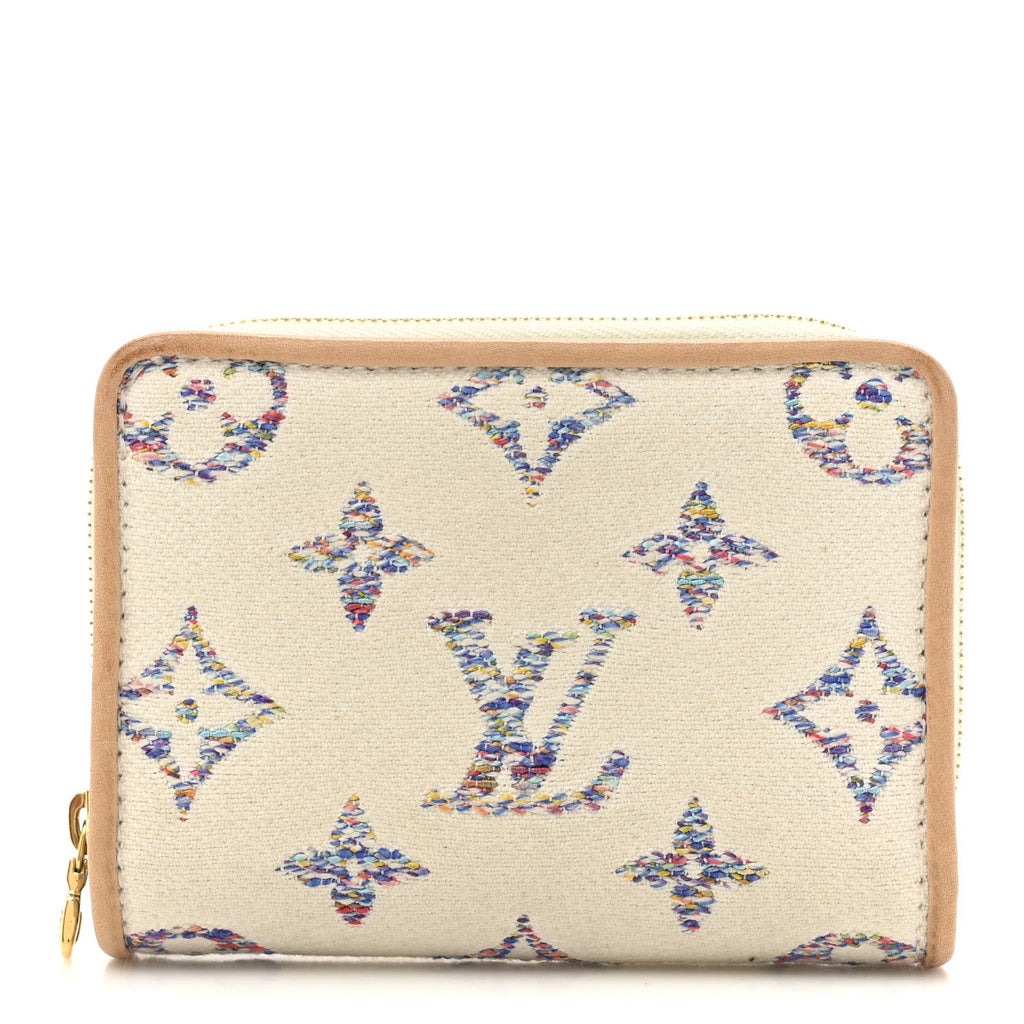 Monogram Jacquard Lou Wallet White