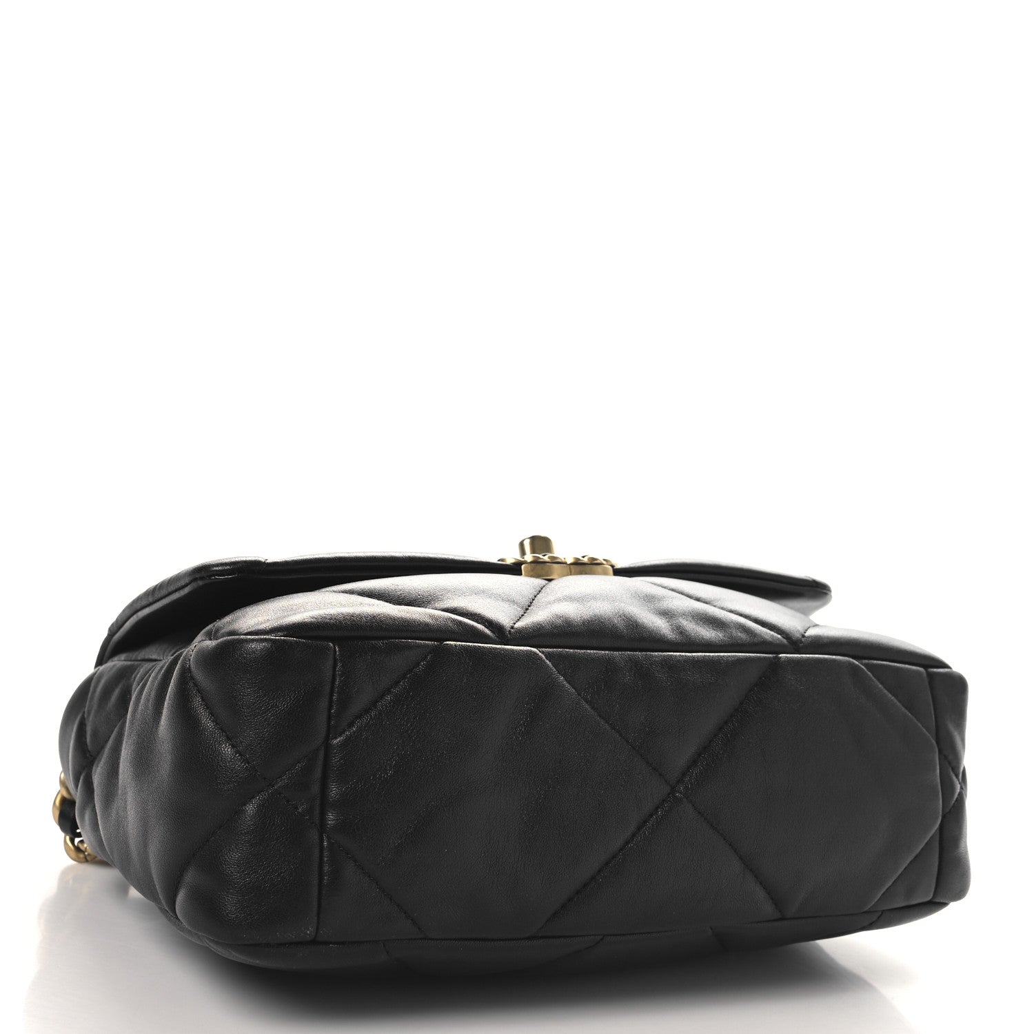 Lambskin Quilted Medium Chanel 19 Flap Black